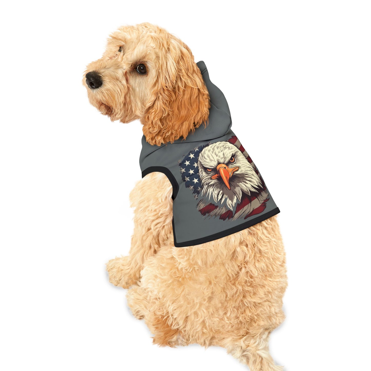 Princess Grace Patriotic Eagle Pet Hoodie for Dogs USA Flag Design