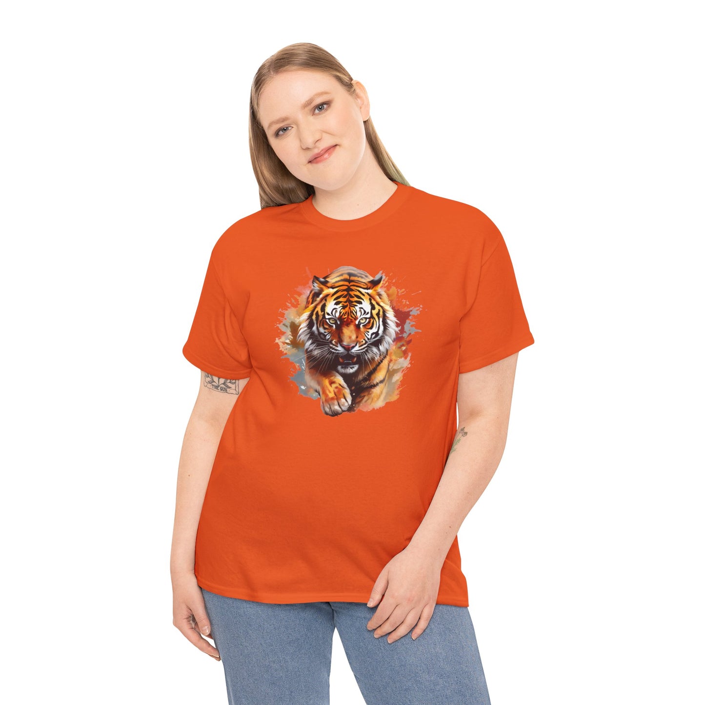 Princess Grace Fierce Tiger Unisex Heavy Cotton Tee Wild Animal Graphic Shirt