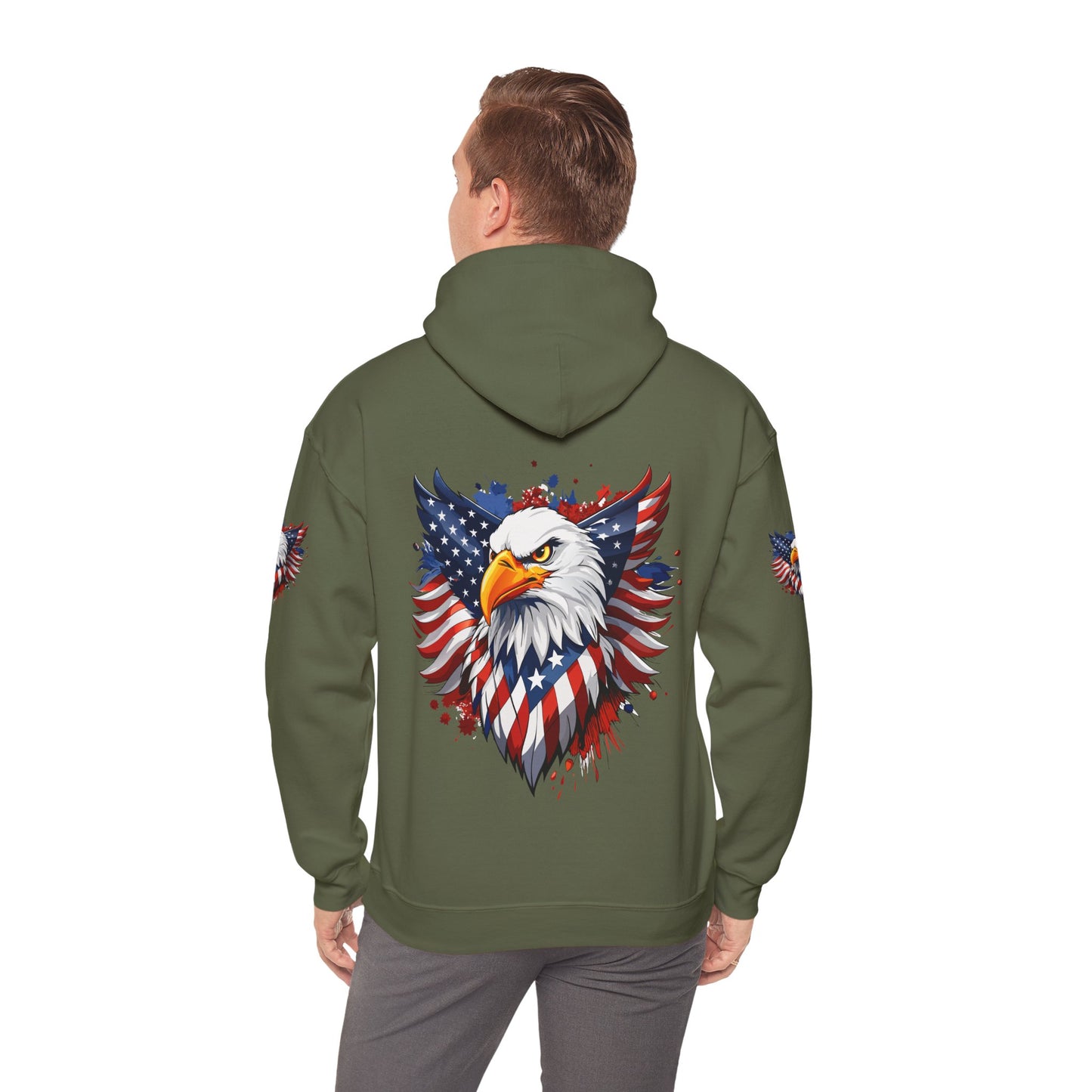Princess Grace Patriotic Eagle Hoodie Unisex Heavy Blend Hooded Sweatshirt