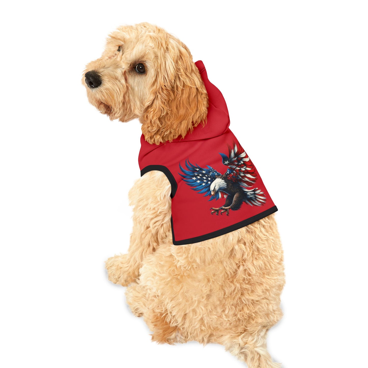 Princess Grace Patriotic Pet Hoodie with Eagle Design