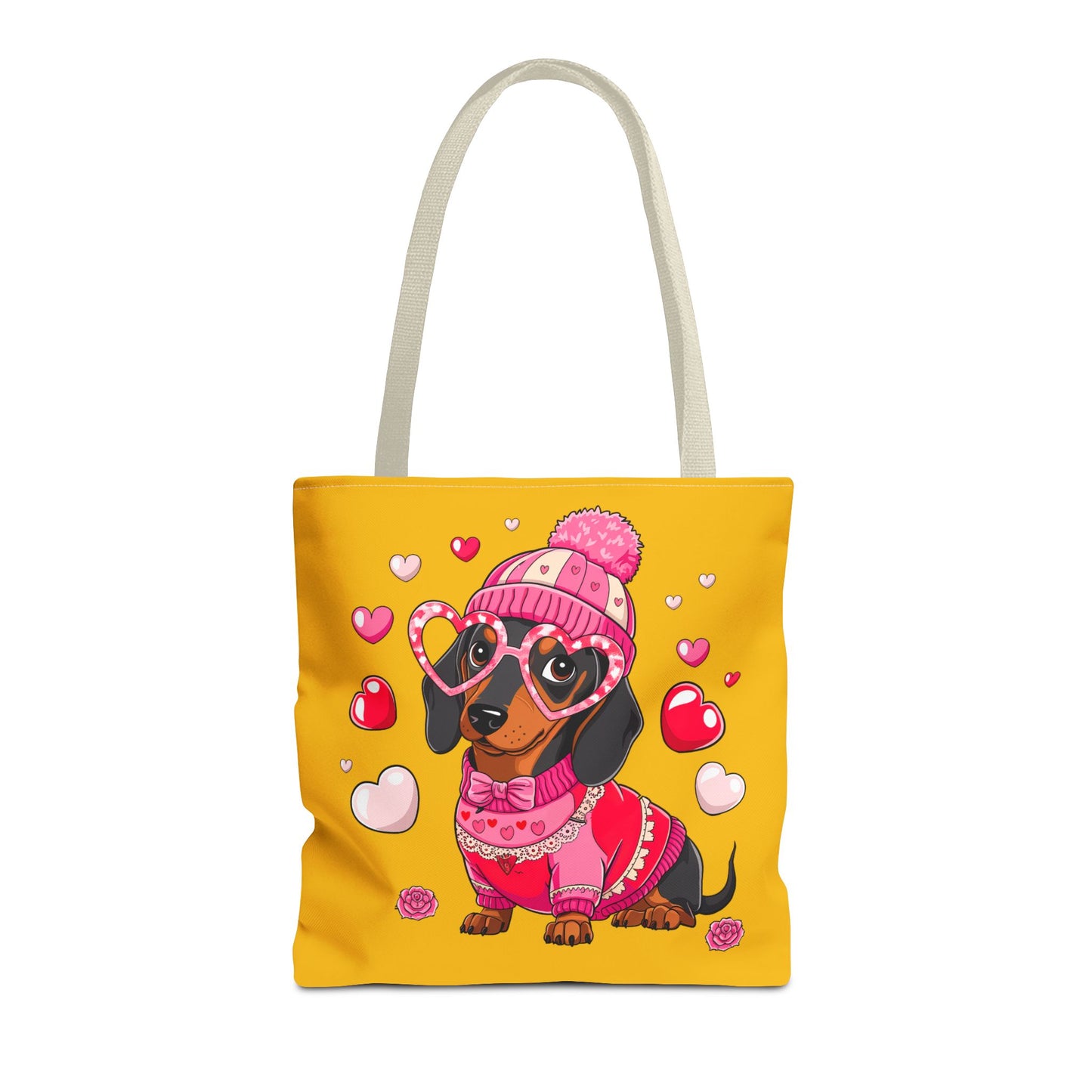 Princess Grace Adorable Dog-Themed Tote Bag for Pet Lovers Cute Valentine's Design