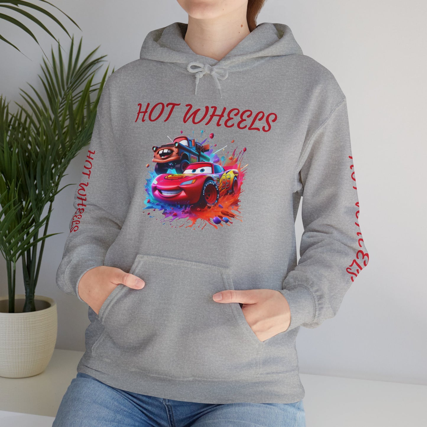 Princess Grace Hot Wheels Unisex Hoodie Retro Racing Design for Kids and Car Enthusiasts