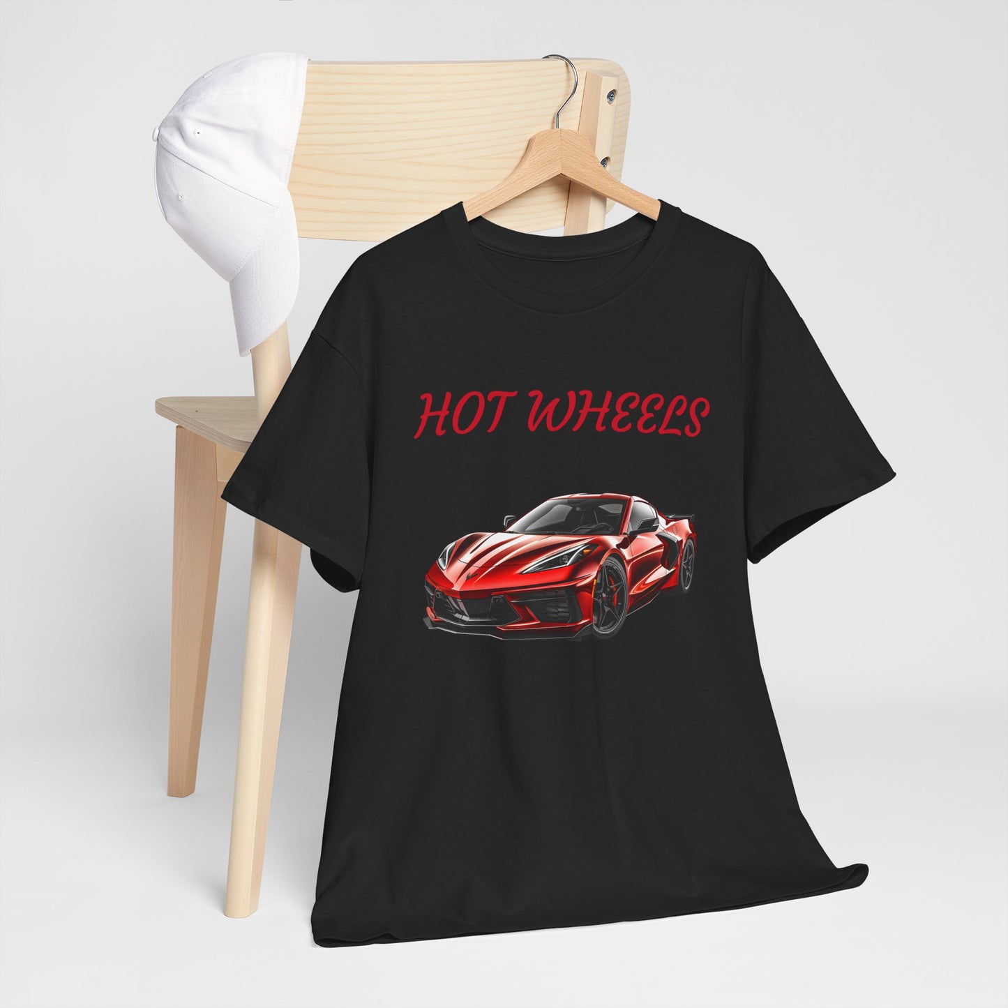 Princess Grace Red Corvette Unisex Heavy Cotton Tee Hot Wheels Racing Graphic Tee for Car Enthusiasts