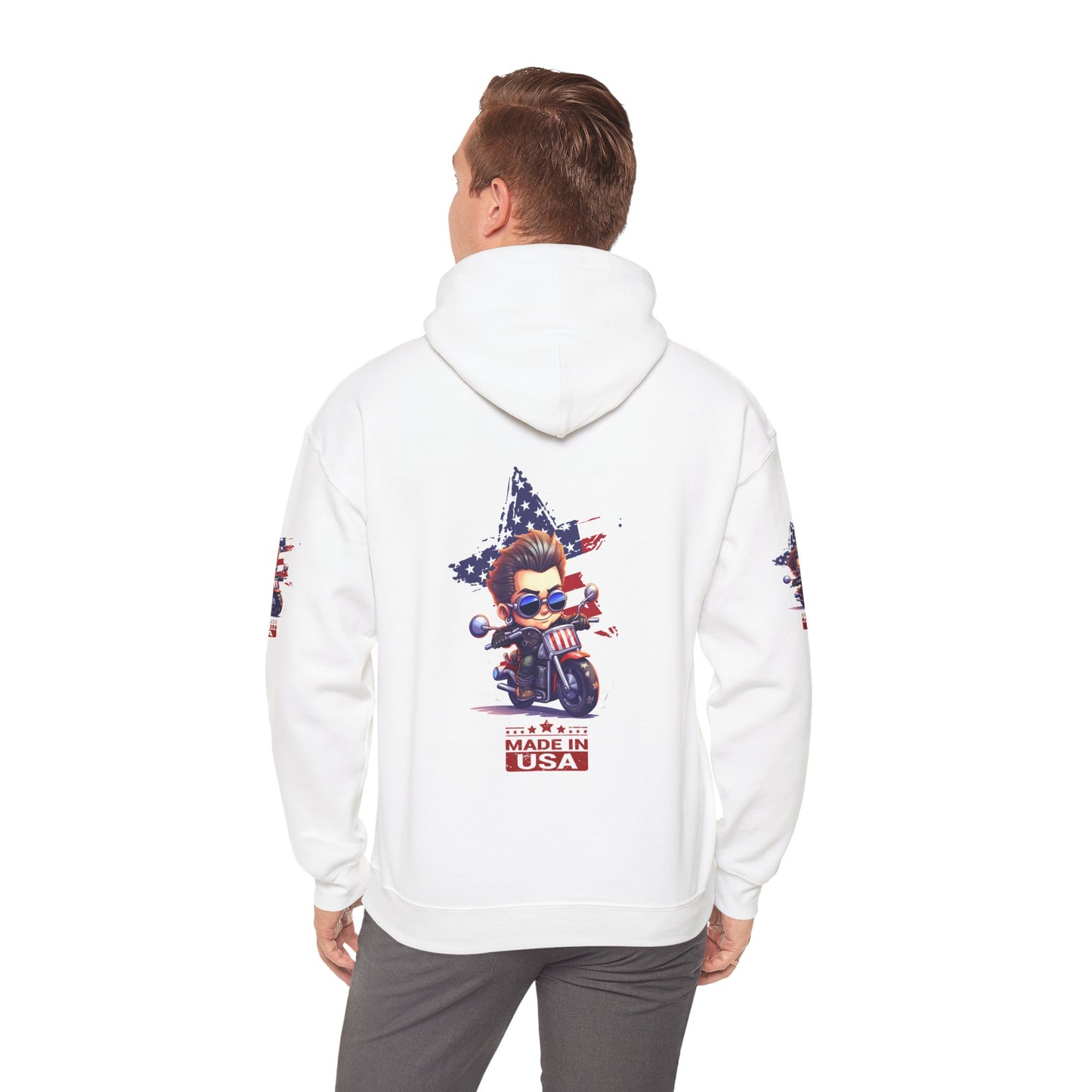 Princess Grace Patriotic Motorcycle Hoodie Made in USA Design