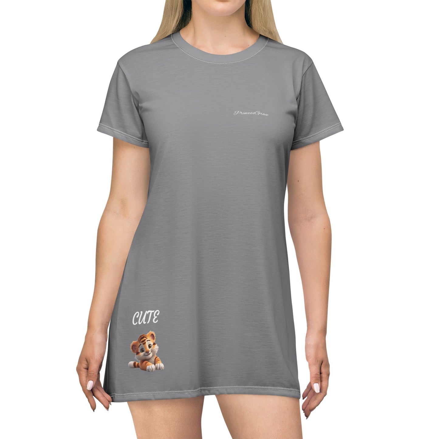 Princess Grace Cute Graphic T-Shirt Dress