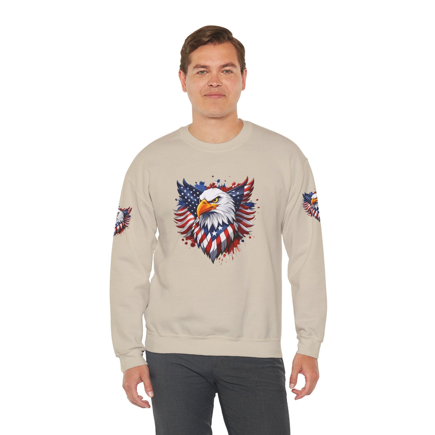 Princess Grace Patriotic Eagle Unisex Heavy Blend Crewneck Sweatshirt