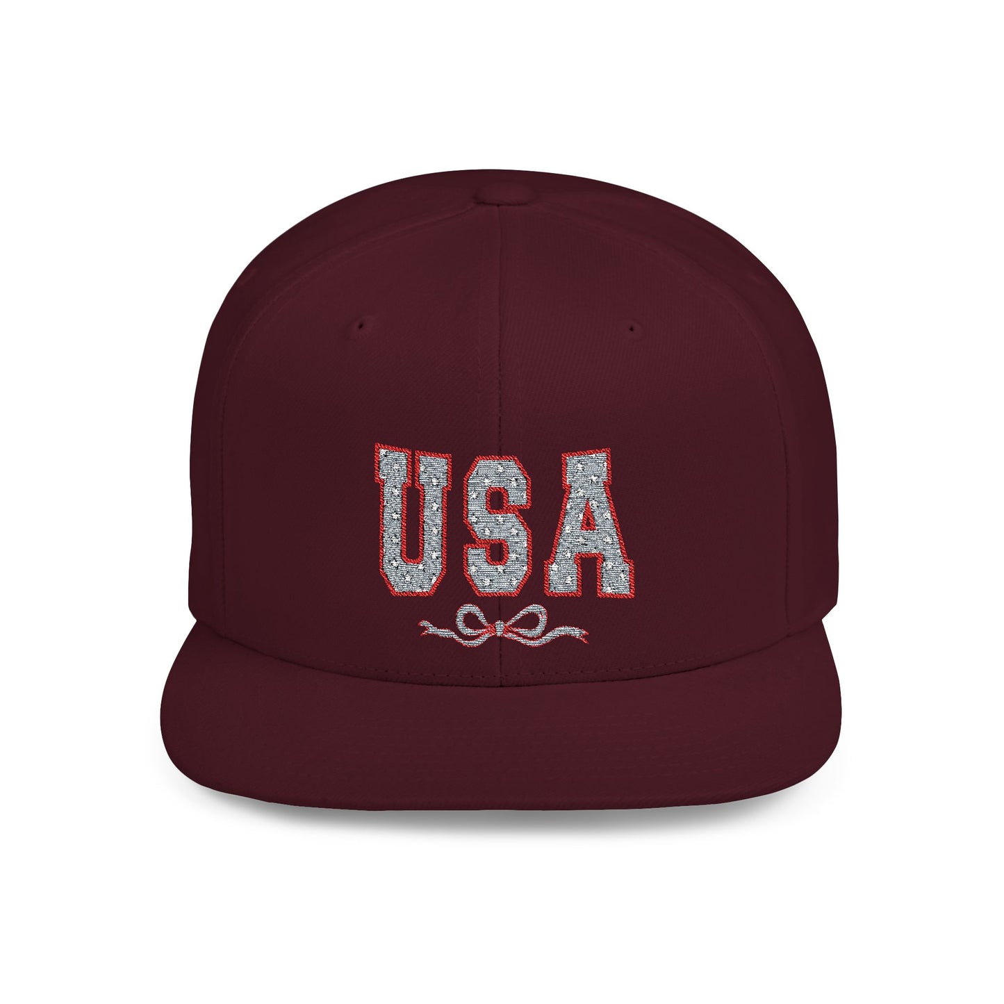 Princess Grace USA Glitter Flat Bill Snapback Hat Trendy and Stylish