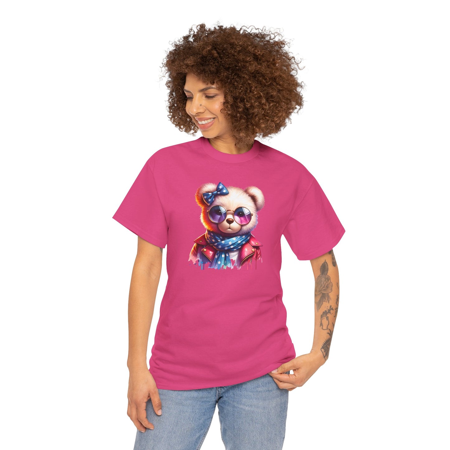Princess Grace Cool Bear Graphic Unisex Heavy Cotton Tee Stylish & Fun for All