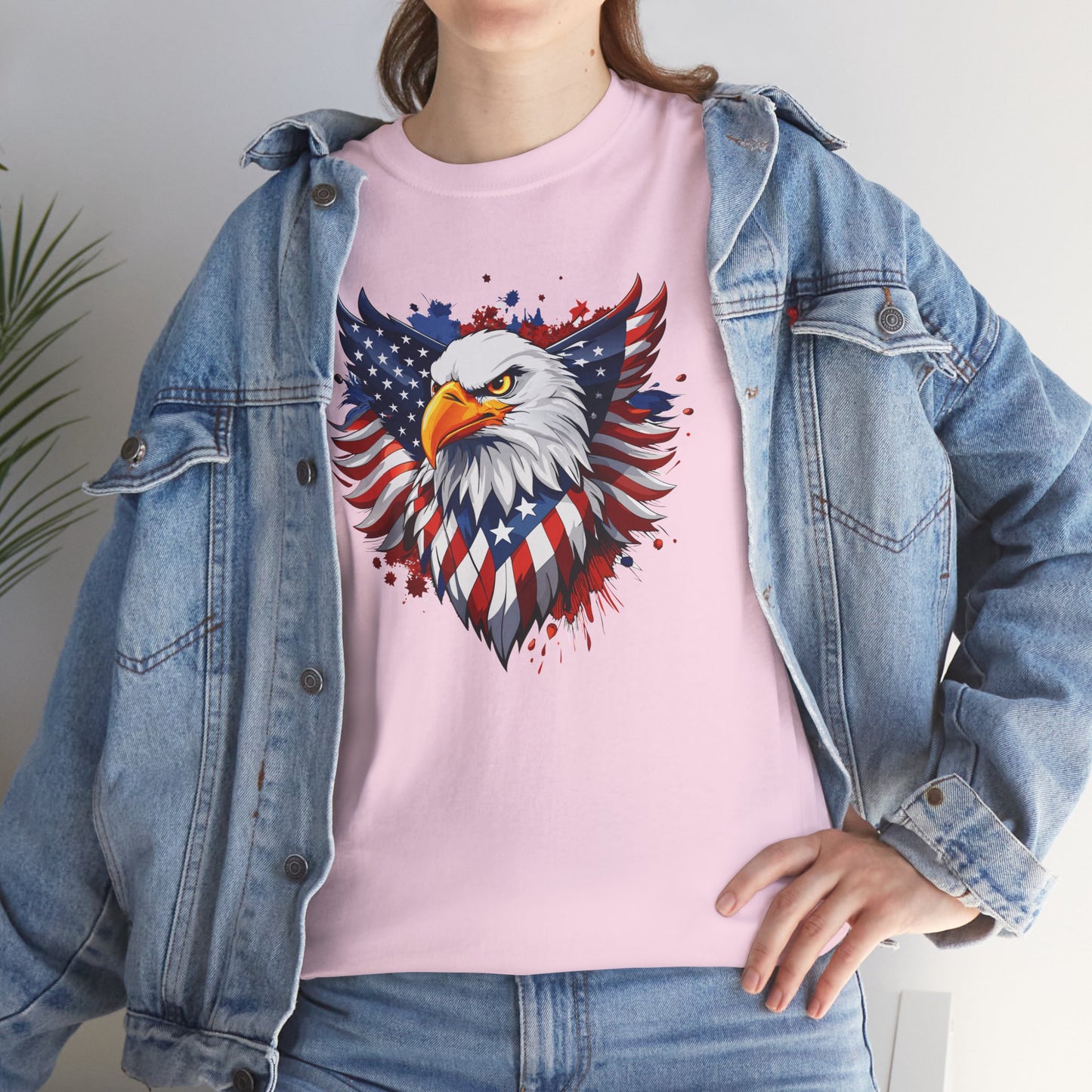 Princess Grace Patriotic Eagle Graphic Tee Unisex Heavy Cotton T-Shirt