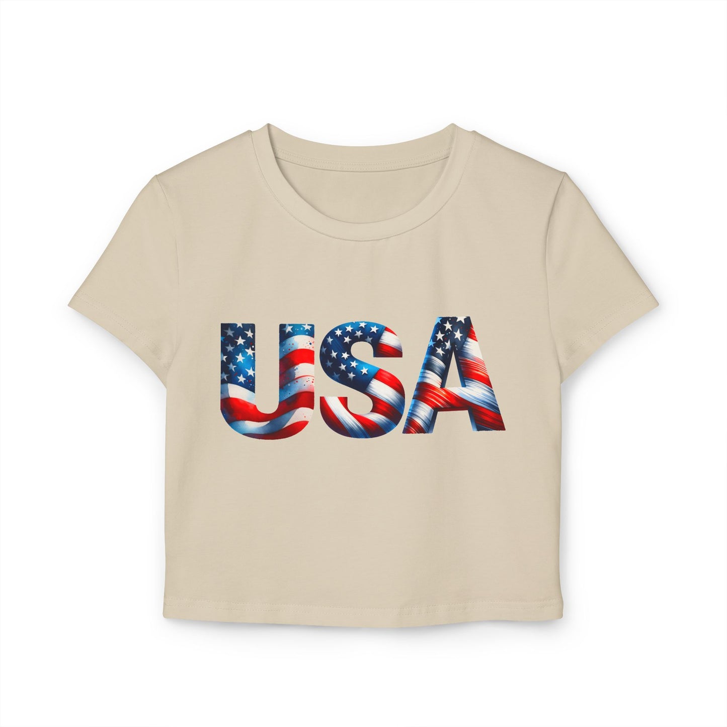Princess Grace Patriotic USA Women's Baby Tee Celebrate Independence Day in Style