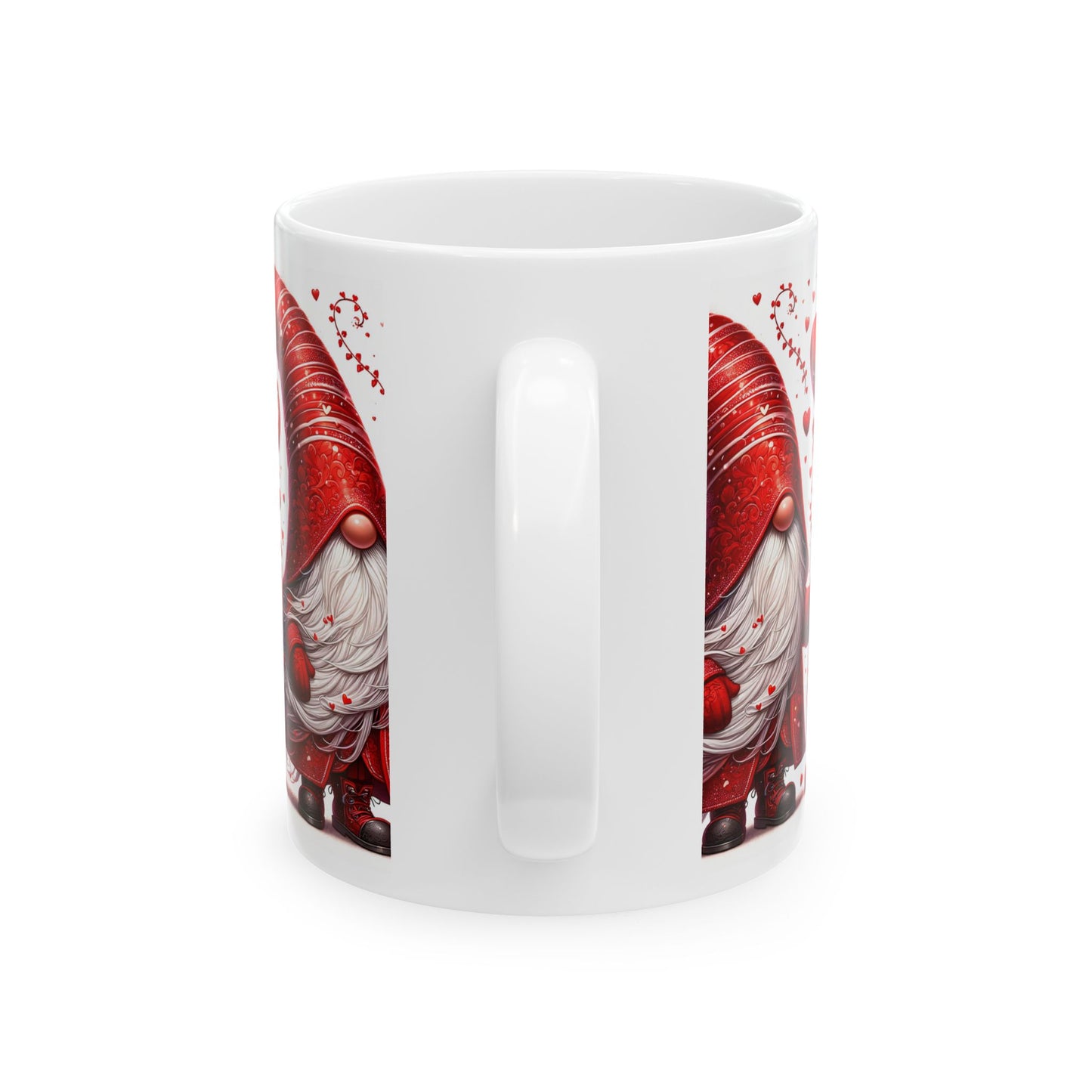 Princess Grace Whimsical Gnome Love Ceramic Mug Perfect for Valentine's Day Gift