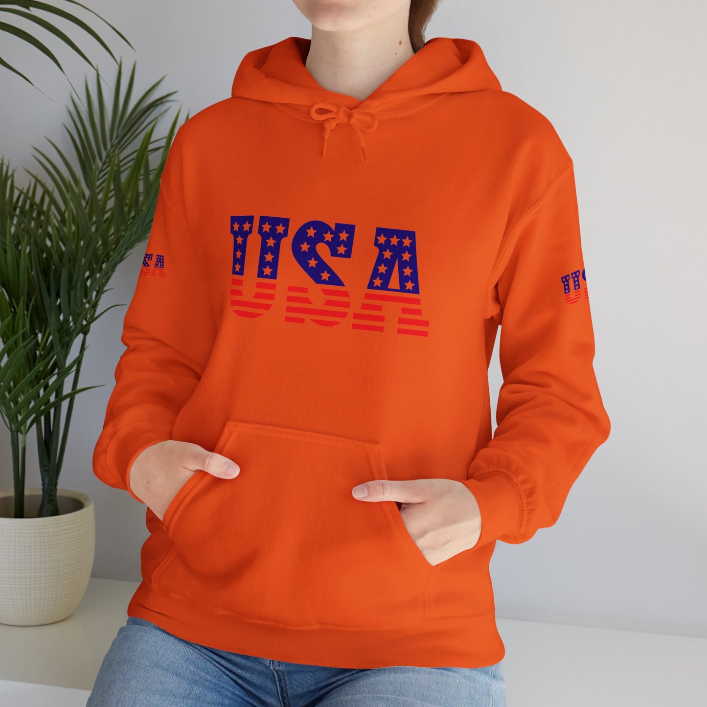 Princess Grace USA Proud Unisex Heavy Blend Hooded Sweatshirt Patriotic Eagle Design