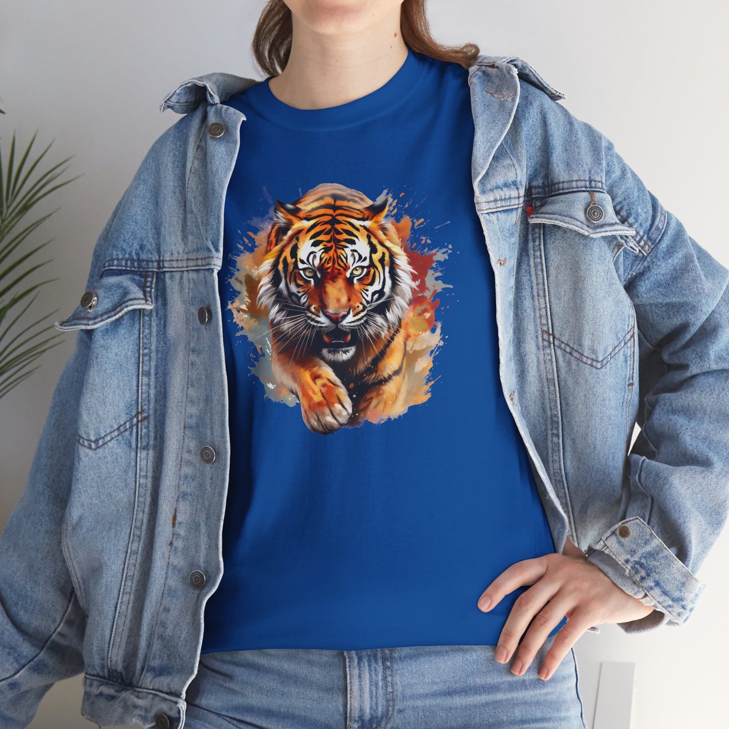 Princess Grace Fierce Tiger Unisex Heavy Cotton Tee Wild Animal Graphic Shirt