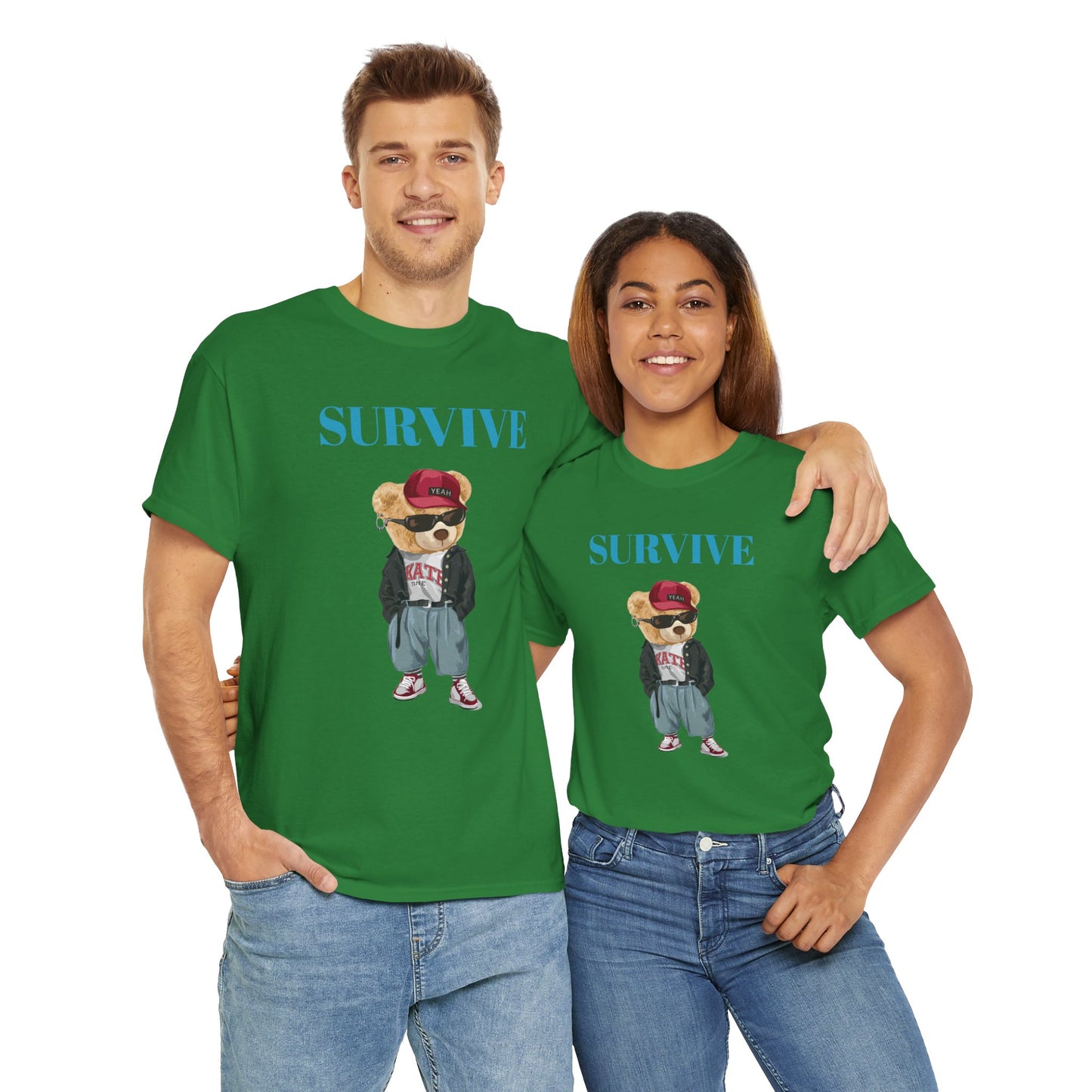 Princess Grace Survive Graphic Unisex Heavy Cotton Tee Trendy Streetwear Style
