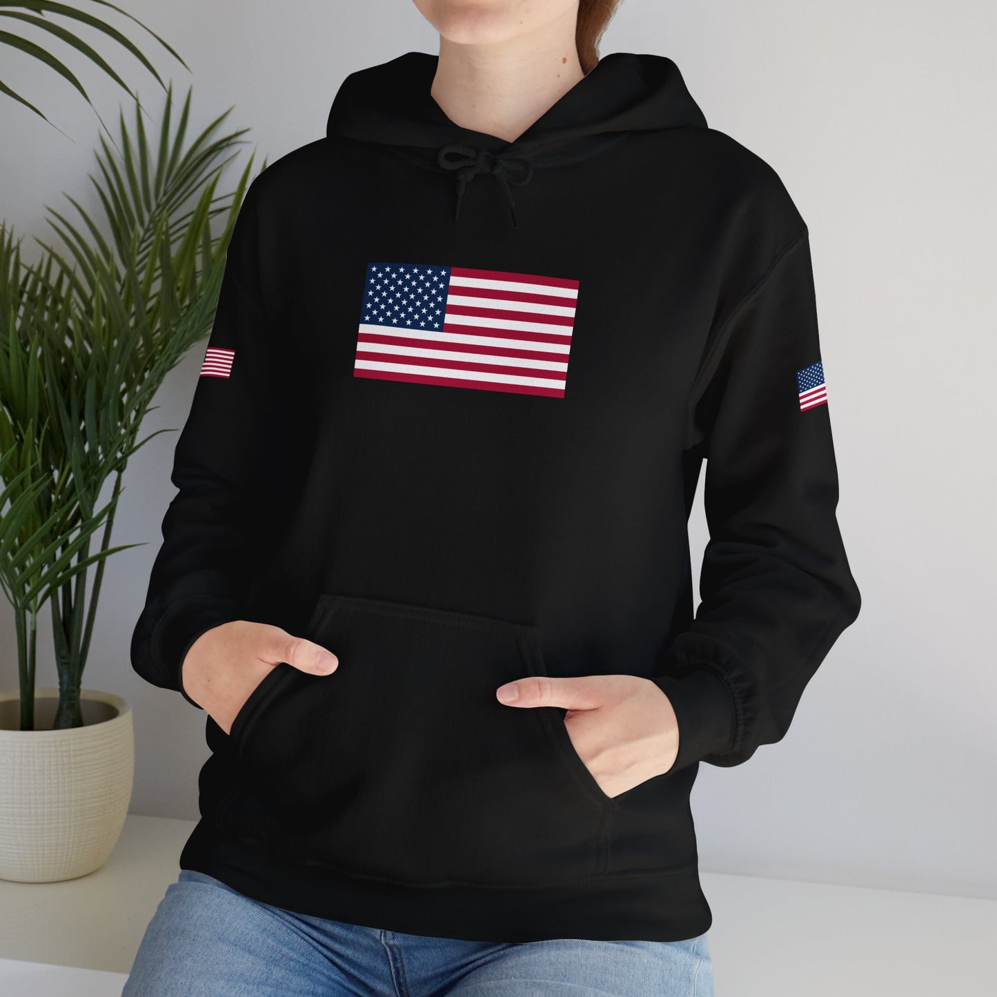 Princess Grace Patriotic American Flag Hoodie Unisex Heavy Blend Sweatshirt
