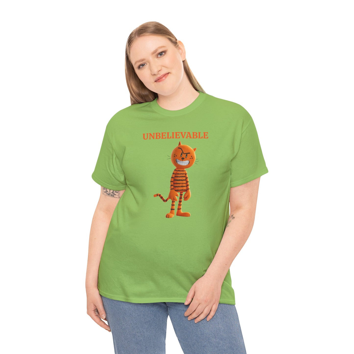 Princess Grace Unbelievable Cat Graphic Unisex Heavy Cotton Tee