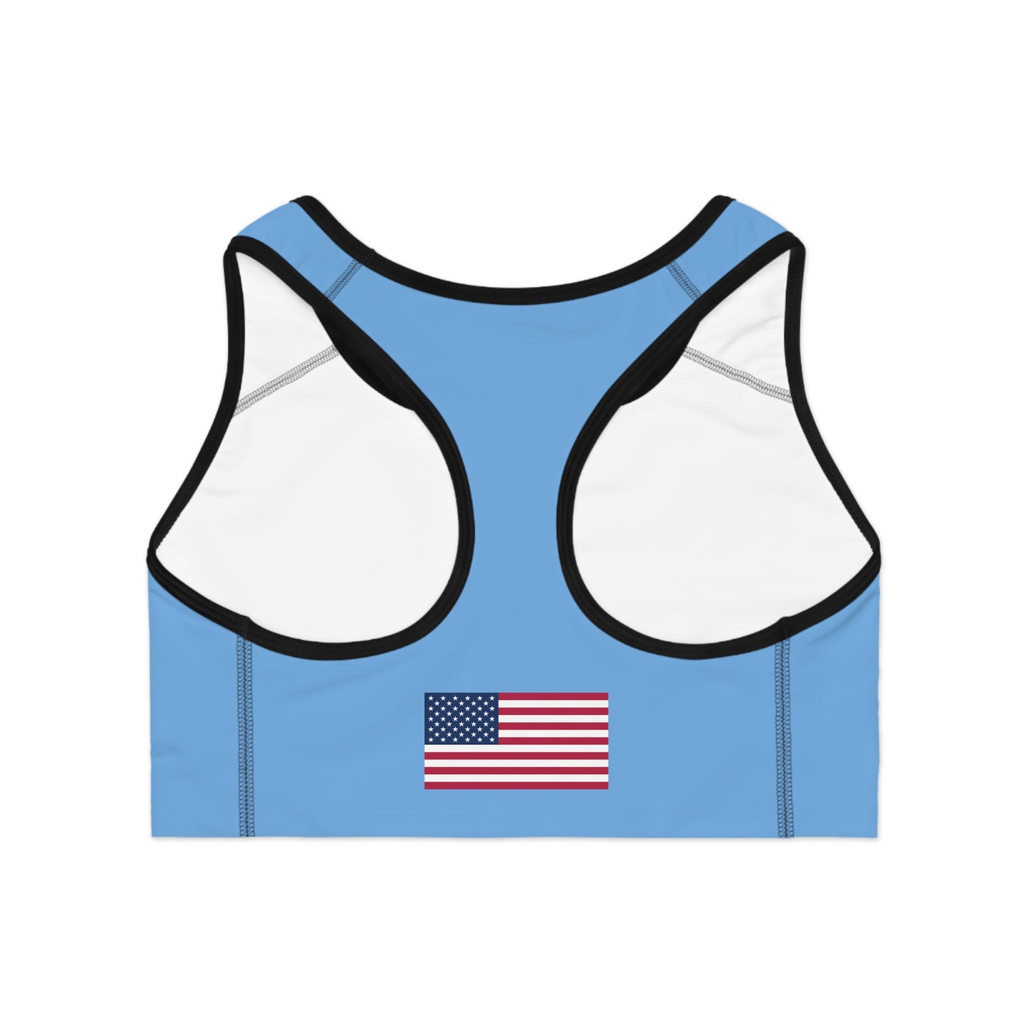 Princess Grace Patriotic Sports Bra USA Flag Design for Active Lifestyle