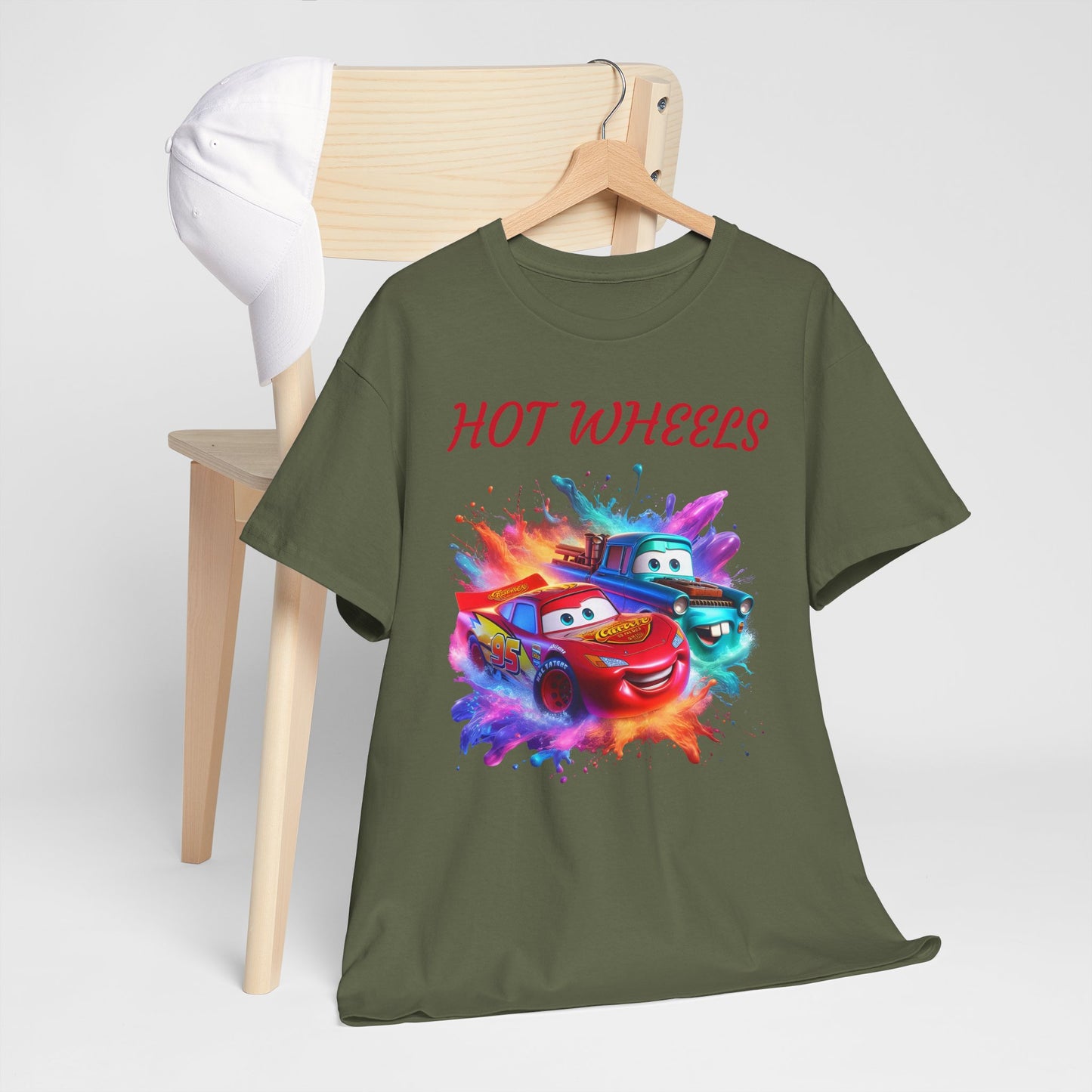 Princess Grace Hot Wheels Cotton Tee Fun and Colorful Graphic T-Shirt for Car Lovers