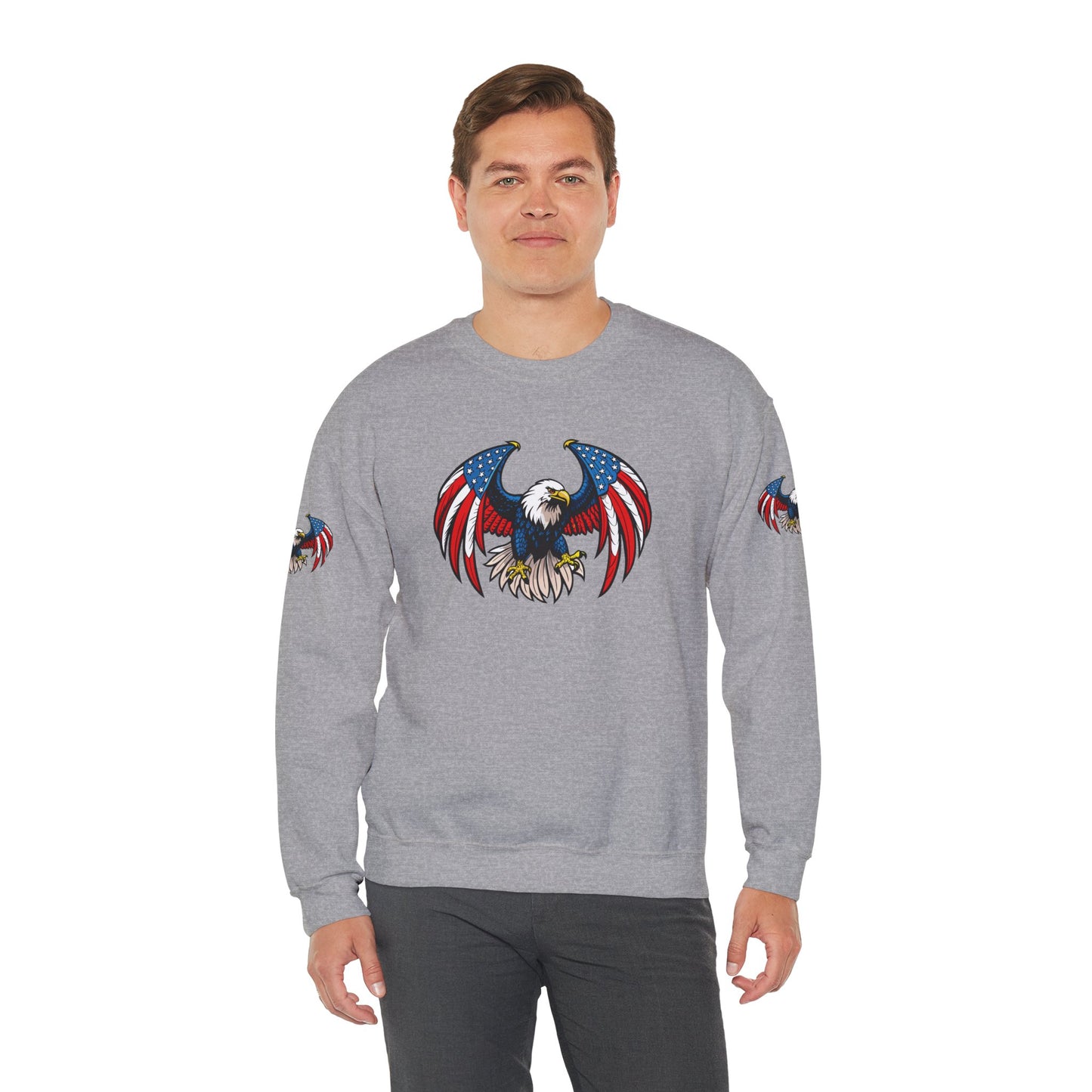 Princess Grace Patriotic Eagle Sweatshirt Unisex Heavy Blend Crewneck
