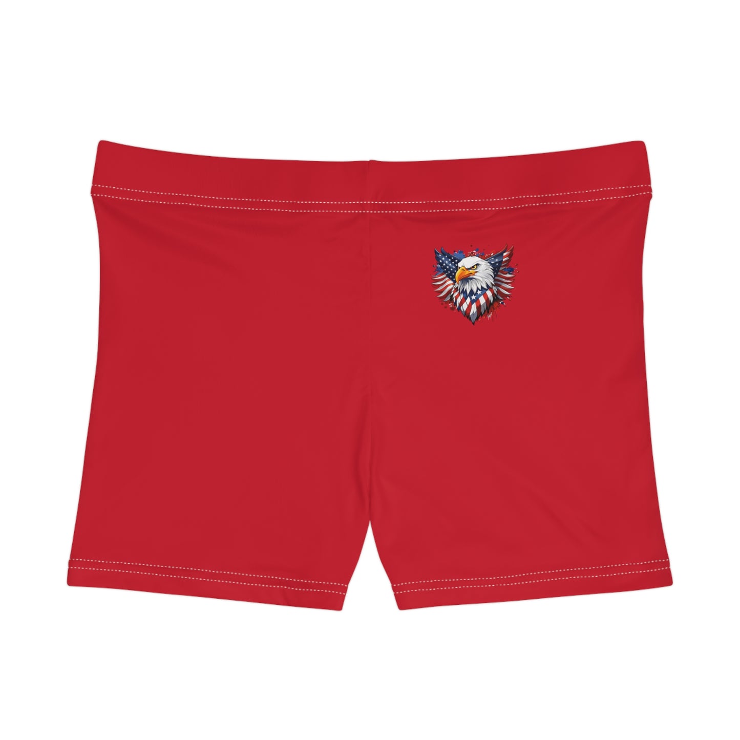 Princess Grace Patriotic Eagle Women's Shorts Red American Flag Design