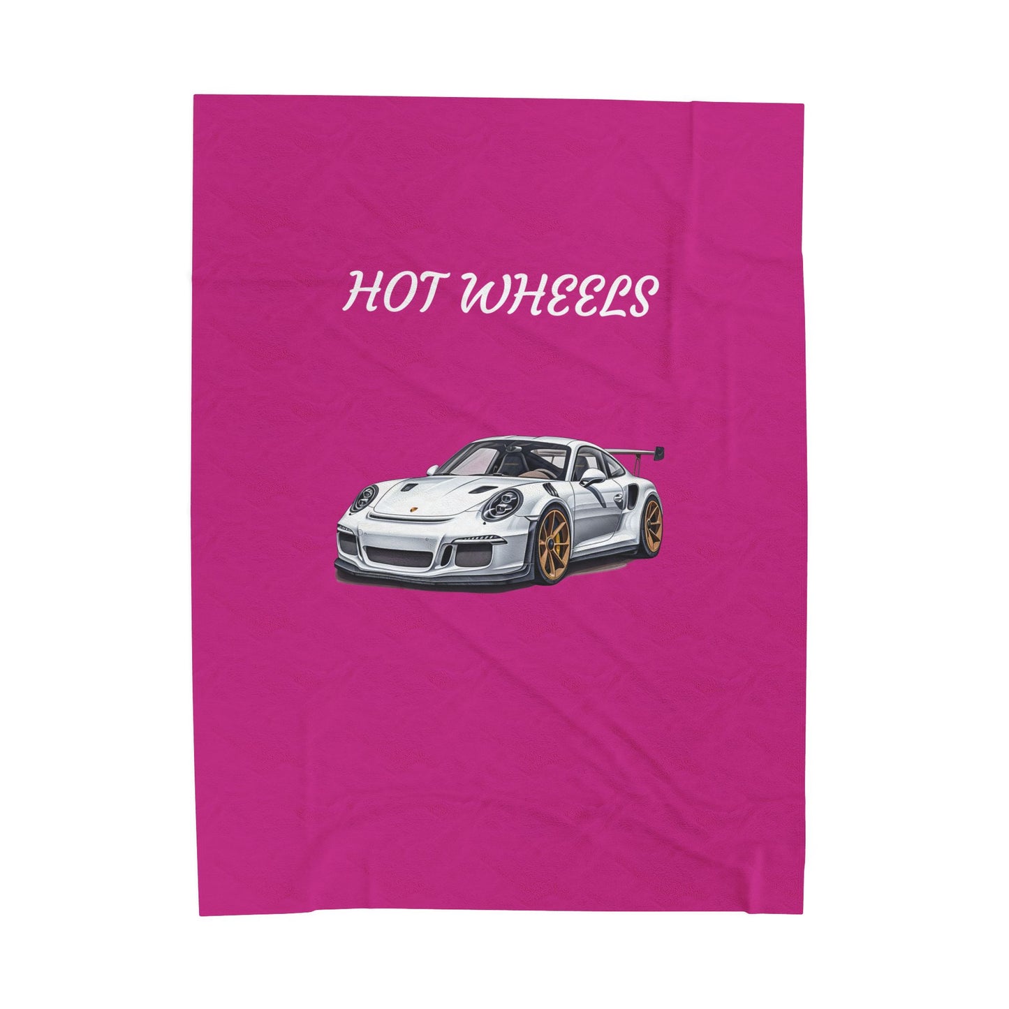Princess Grace Hot Wheels Velveteen Plush Blanket Cozy Car Themed Throw for Automotive Enthusiasts