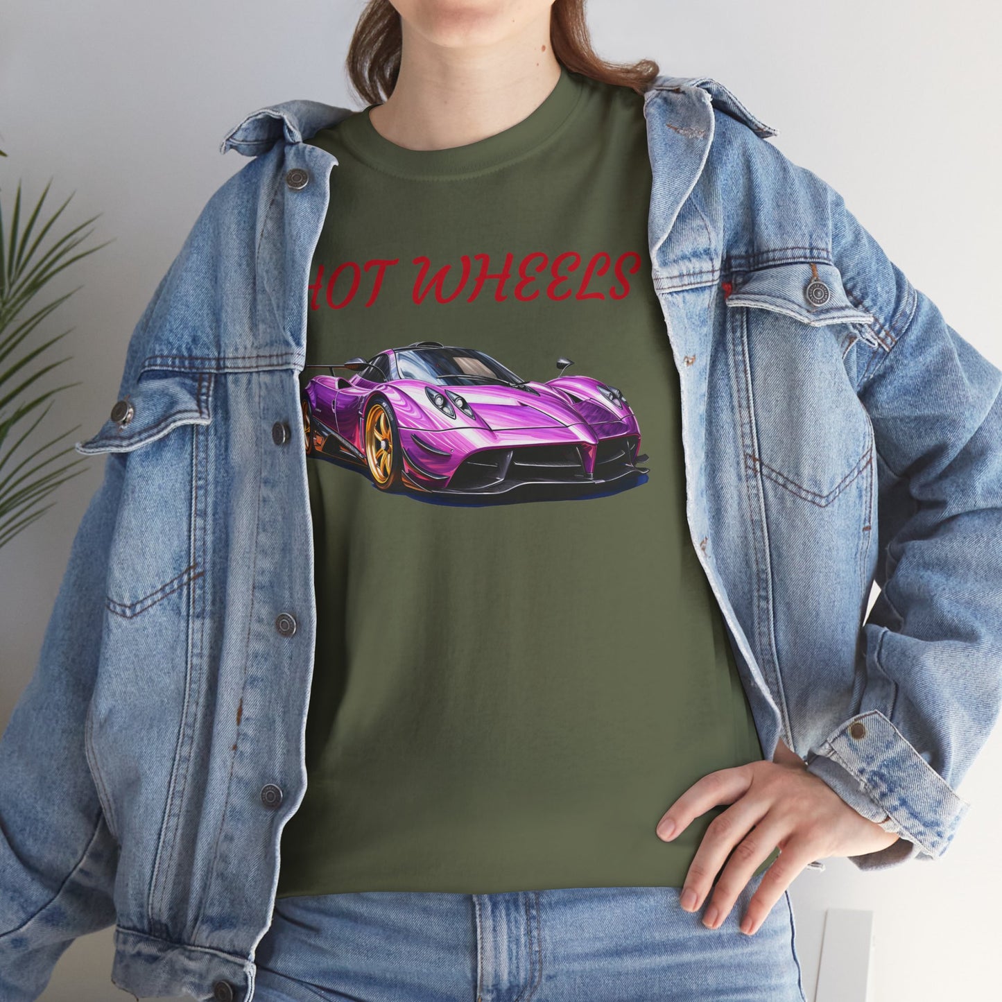 Princess Grace Hot Wheels Unisex Heavy Cotton Tee Retro Car Graphic T-Shirt for Auto Enthusiasts