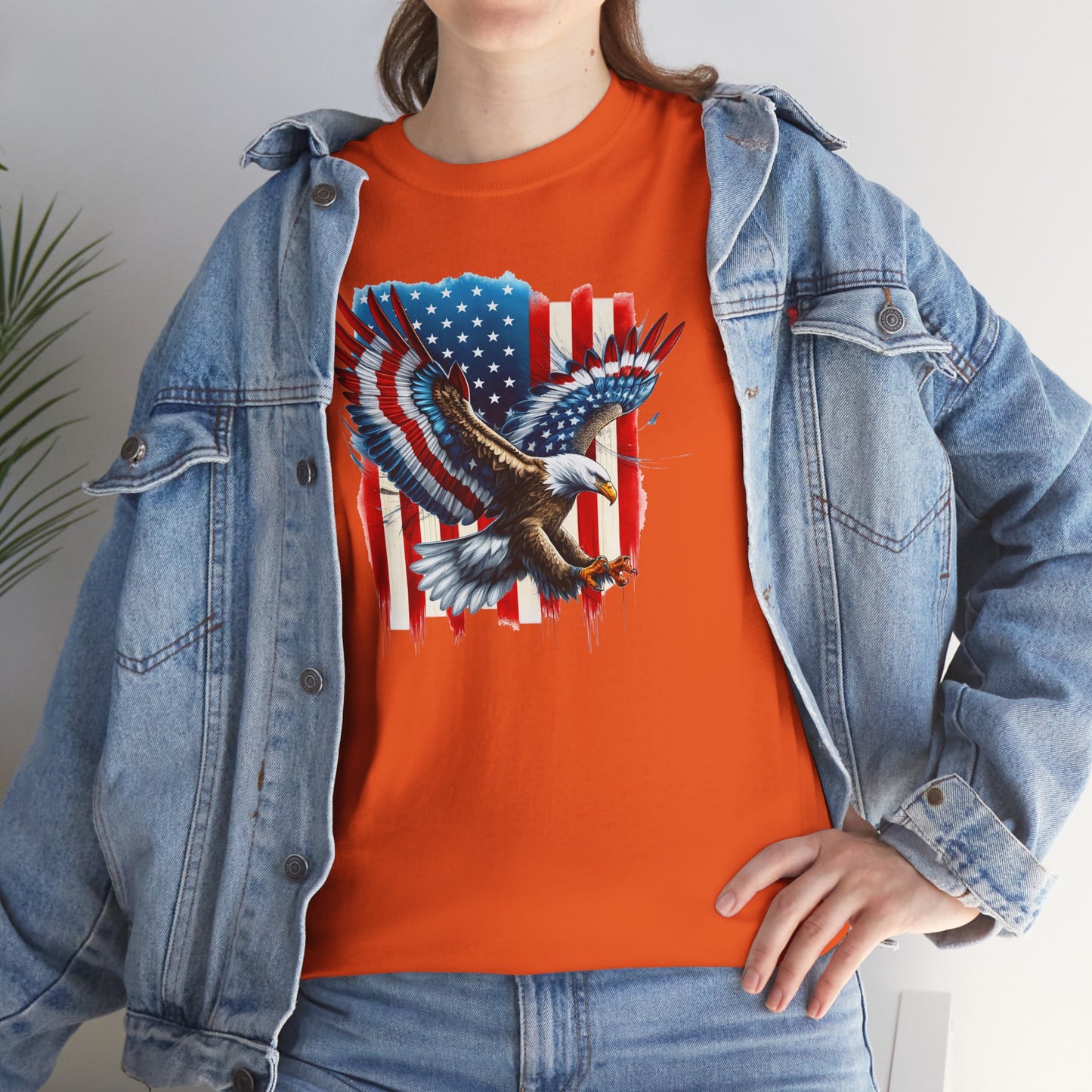 Princess Grace Patriotic Eagle Unisex Heavy Cotton Tee