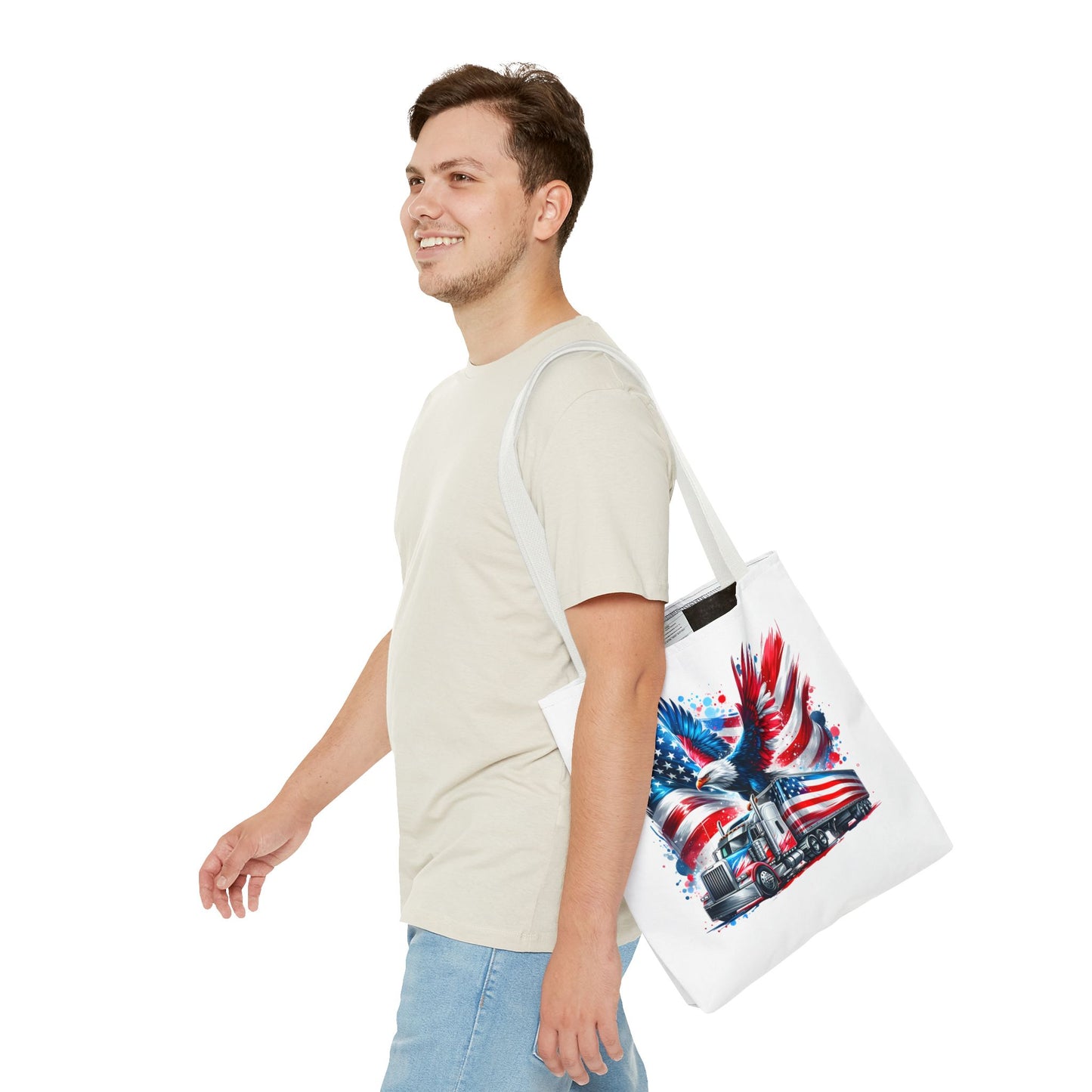 Princess Grace Patriotic Eagle Tote Bag American Flag Design