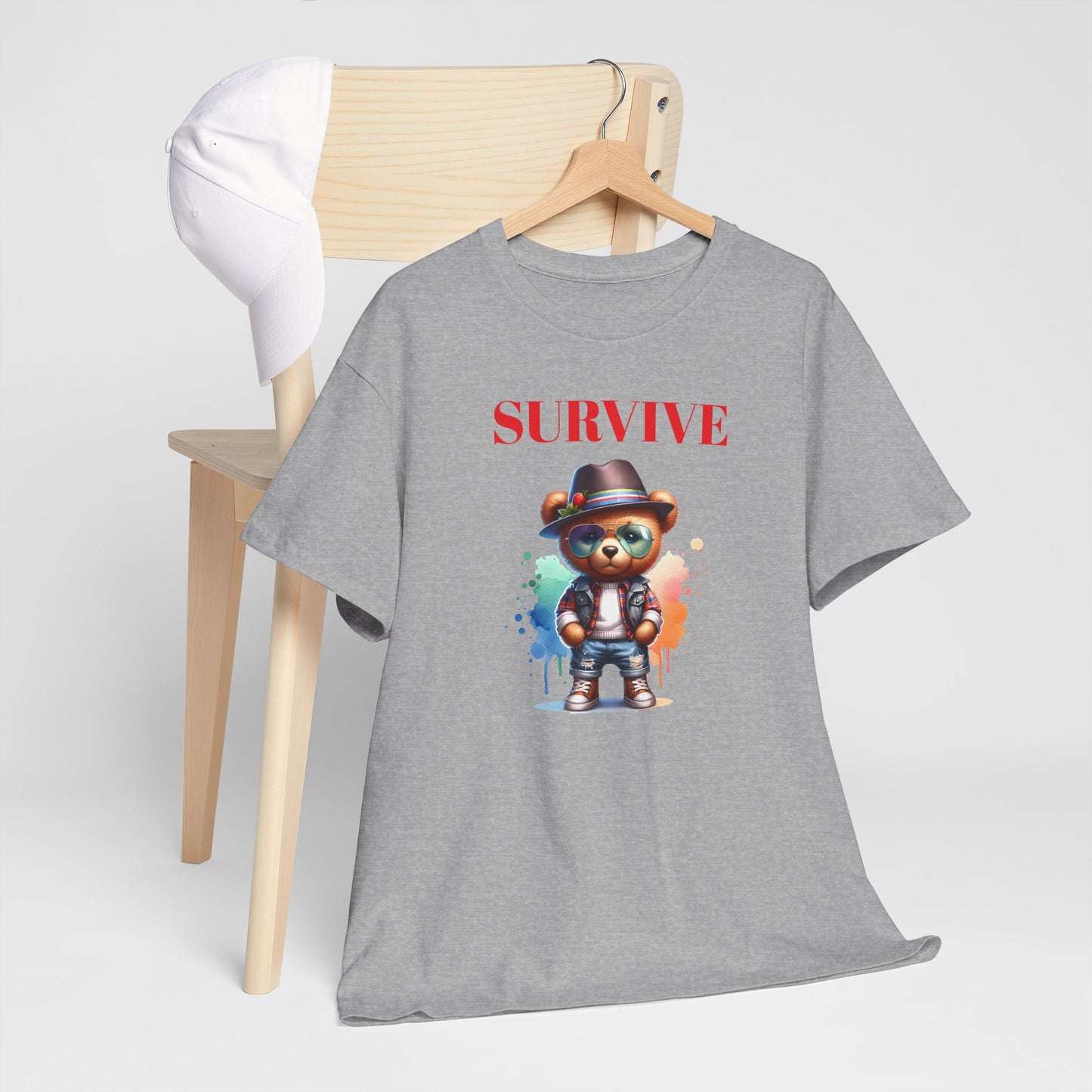 Princess Grace Survive Graphic Unisex Heavy Cotton Tee Fun and Bold Design for Adventurers