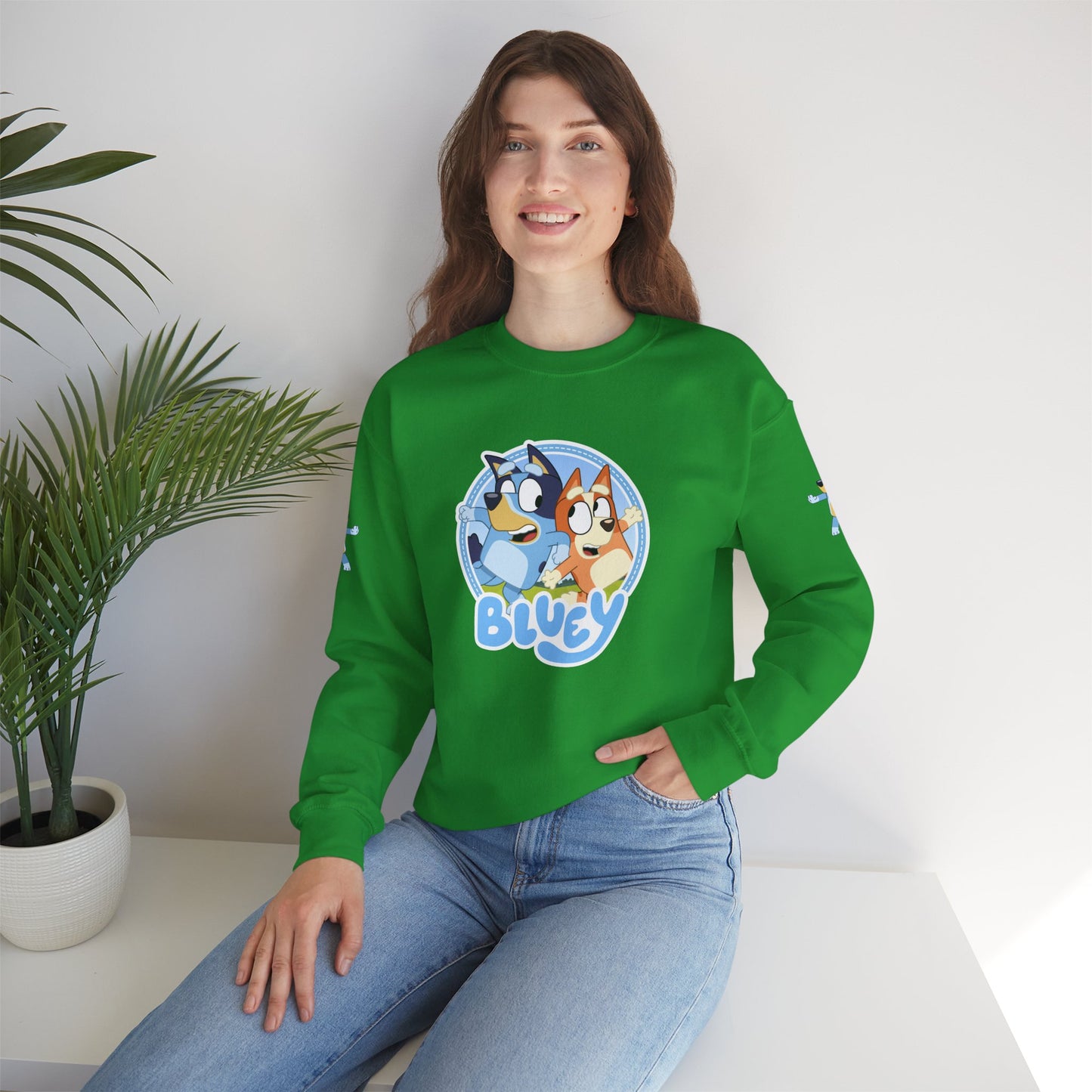 Princess Grace Bluey Friends Unisex Crewneck Sweatshirt Cozy Cartoon Apparel for Kids & Adults