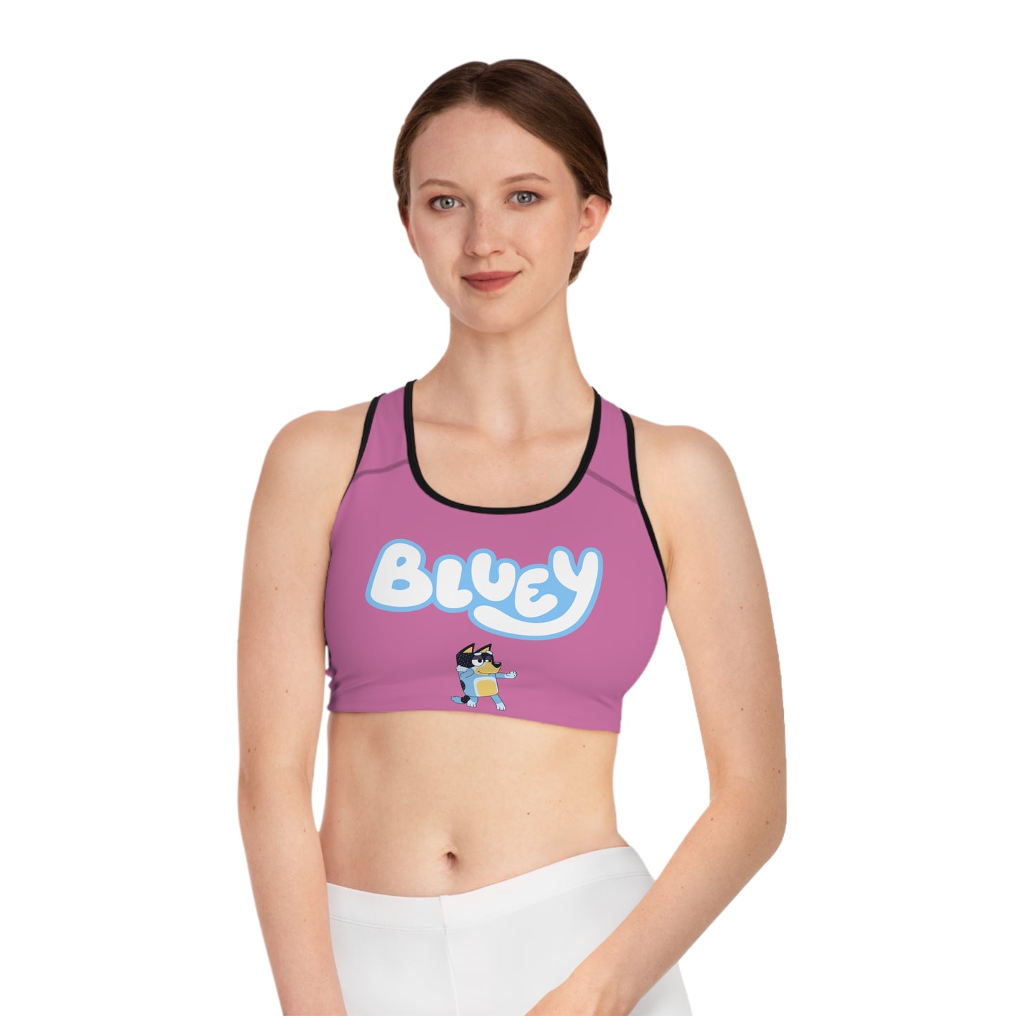 Princess Grace Bluey Pink Sports Bra for Fun & Active Wear