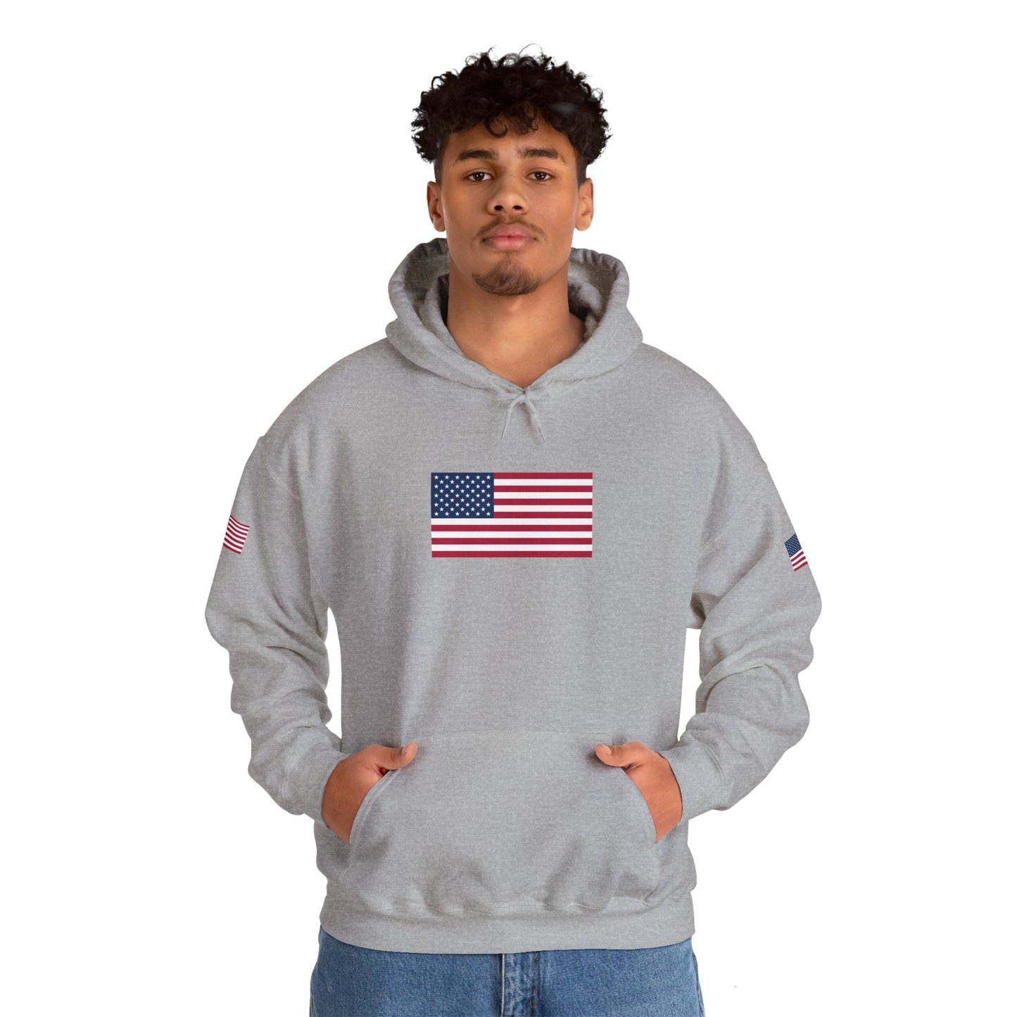 Princess Grace Patriotic American Flag Hoodie Unisex Heavy Blend Sweatshirt