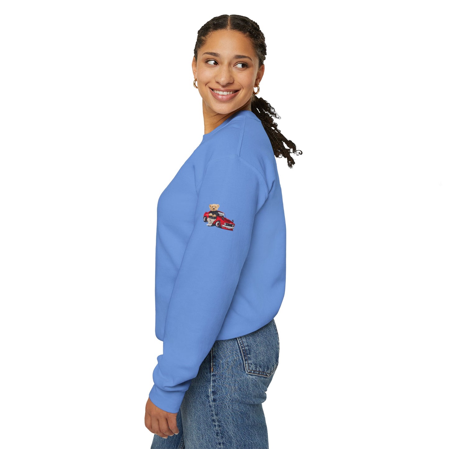 Princess Grace Cute Bear Vintage Car Sweatshirt Unisex Heavy Blend Crewneck