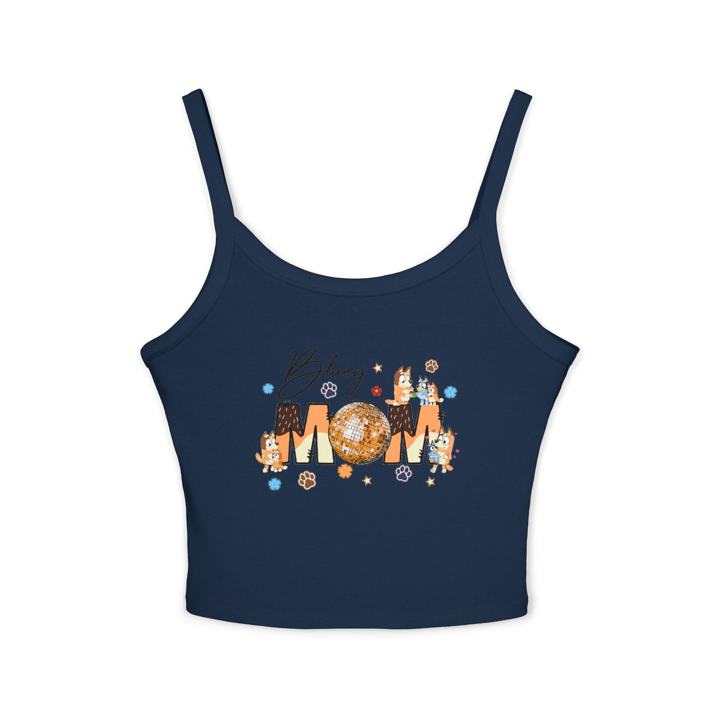 Princess Grace Bluey Mom Spaghetti Strap Tank Top Cute & Comfortable Summer Wear