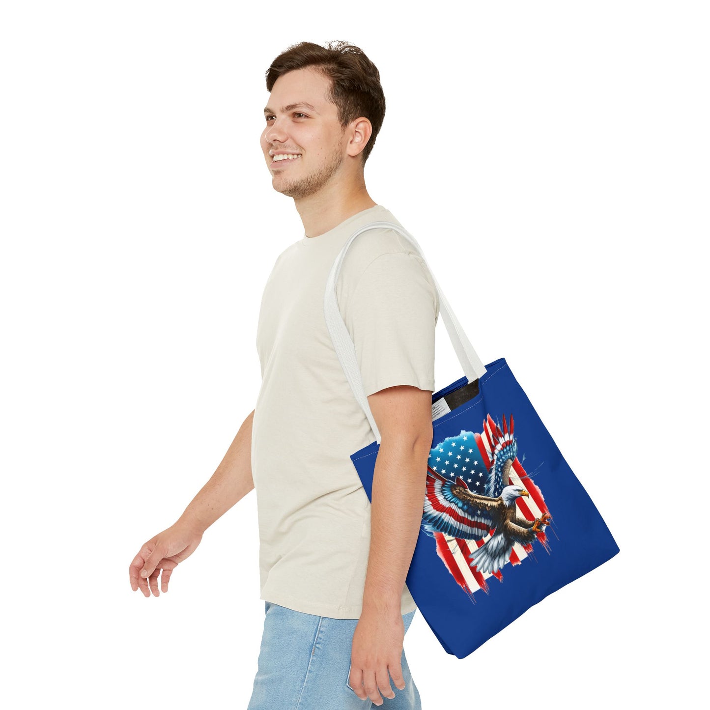 Princess Grace Patriotic Eagle Tote Bag American Flag Design