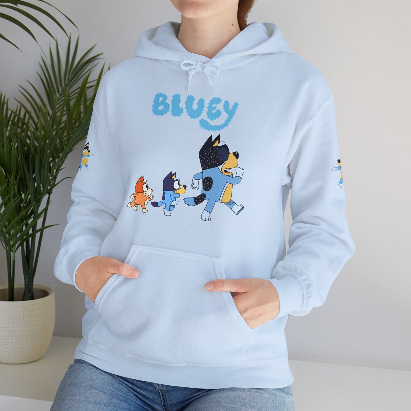 Princess Grace Bluey Unisex Hoodie Cozy Cartoon Sweatshirt for Kids & Adults