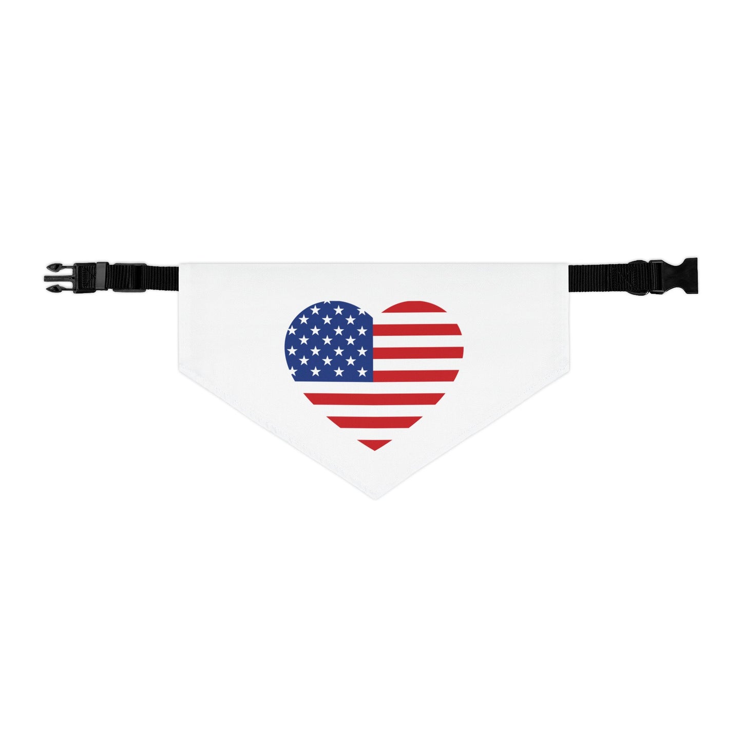 Princess Grace Patriotic Pet Bandana Collar USA Heart Design for Dogs