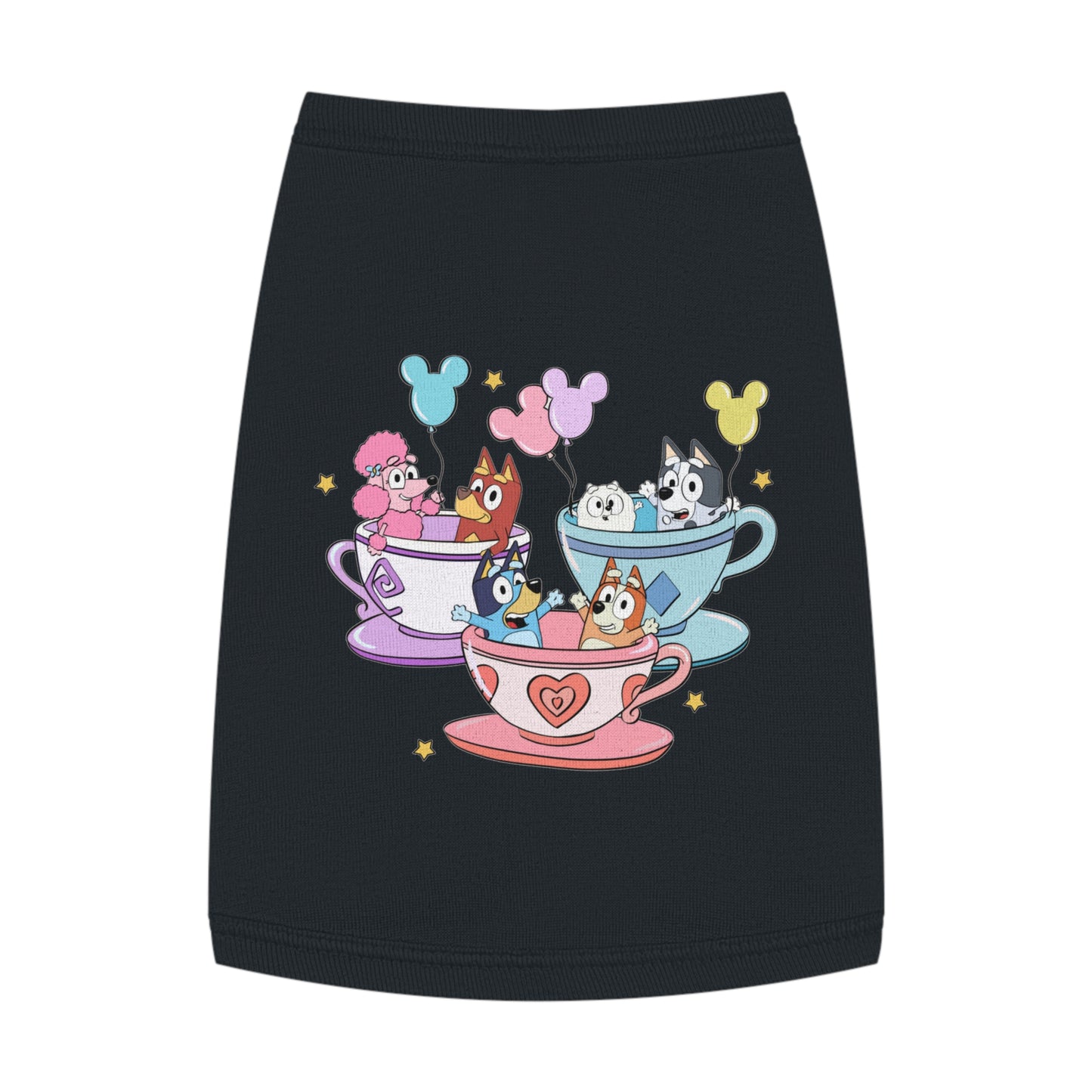 Princess Grace BLUEY Whimsical Pet Tank Top Tea Party Theme for Dog Lovers
