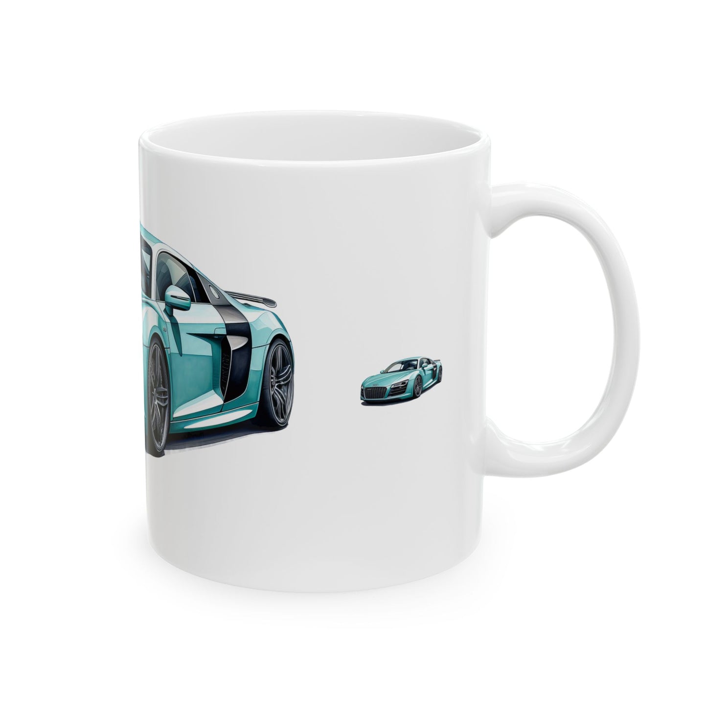 Princess Grace Sporty Car Design Ceramic Mug Perfect for Auto Enthusiasts