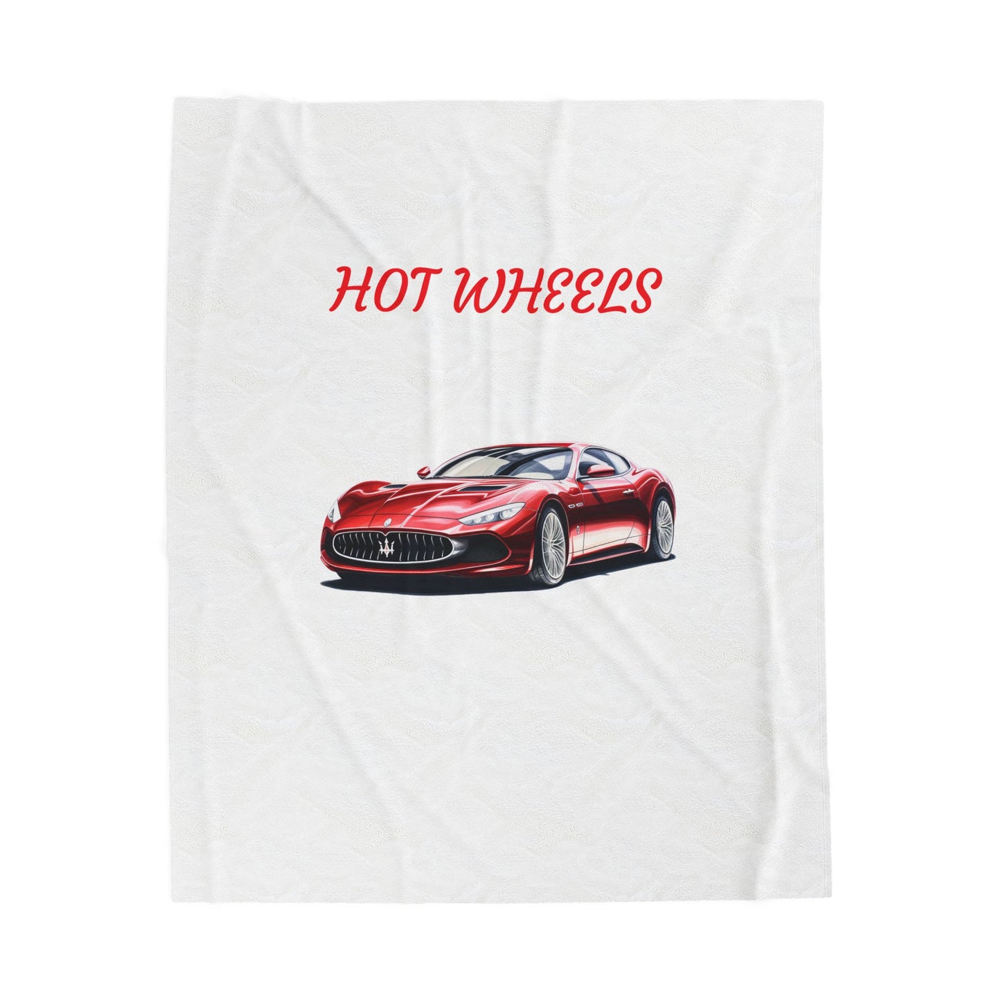 Princess Grace Hot Wheels Velveteen Plush Blanket Cozy Car Themed Throw for Car Enthusiasts