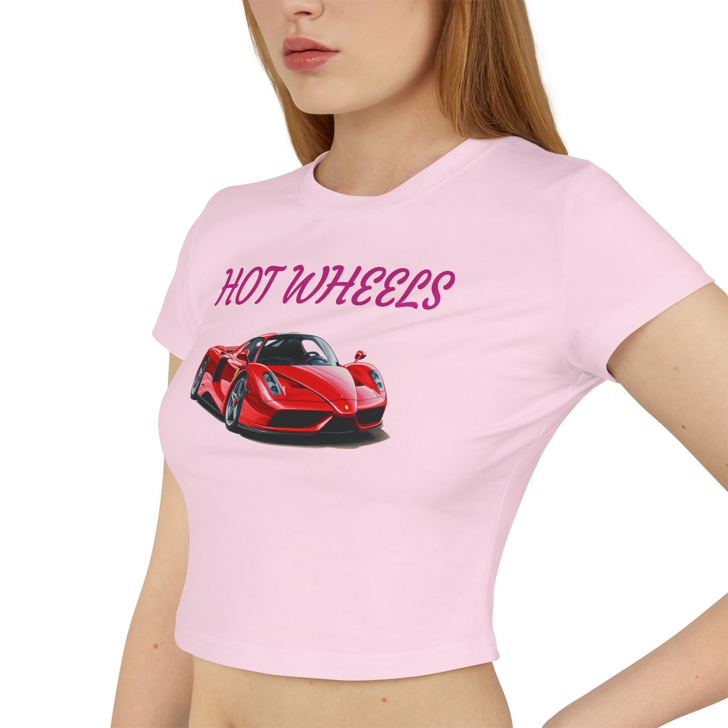 Princess Grace Hot Wheels Women's Baby Tee Fun & Trendy Car Graphic Top