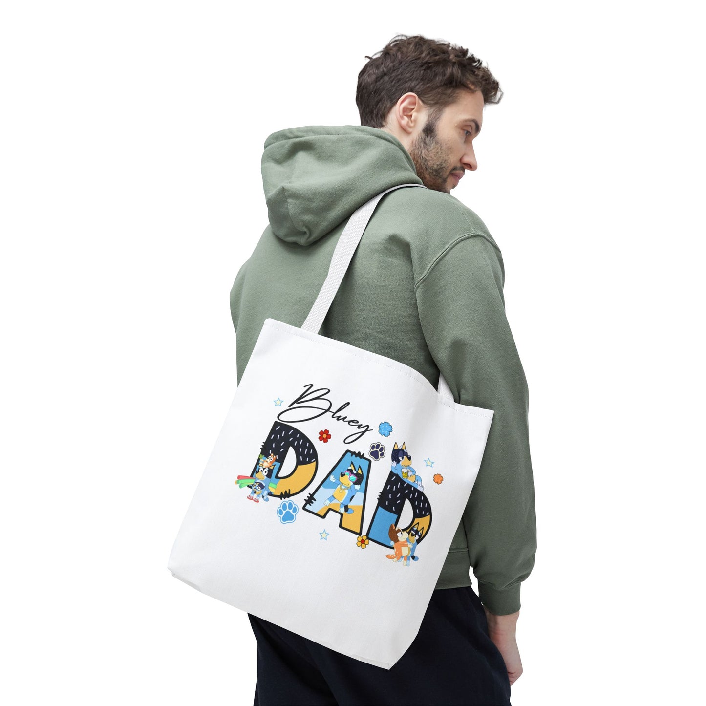 Princess Grace Bluey Dad Tote Bag Fun & Playful Accessory for Dog Lovers