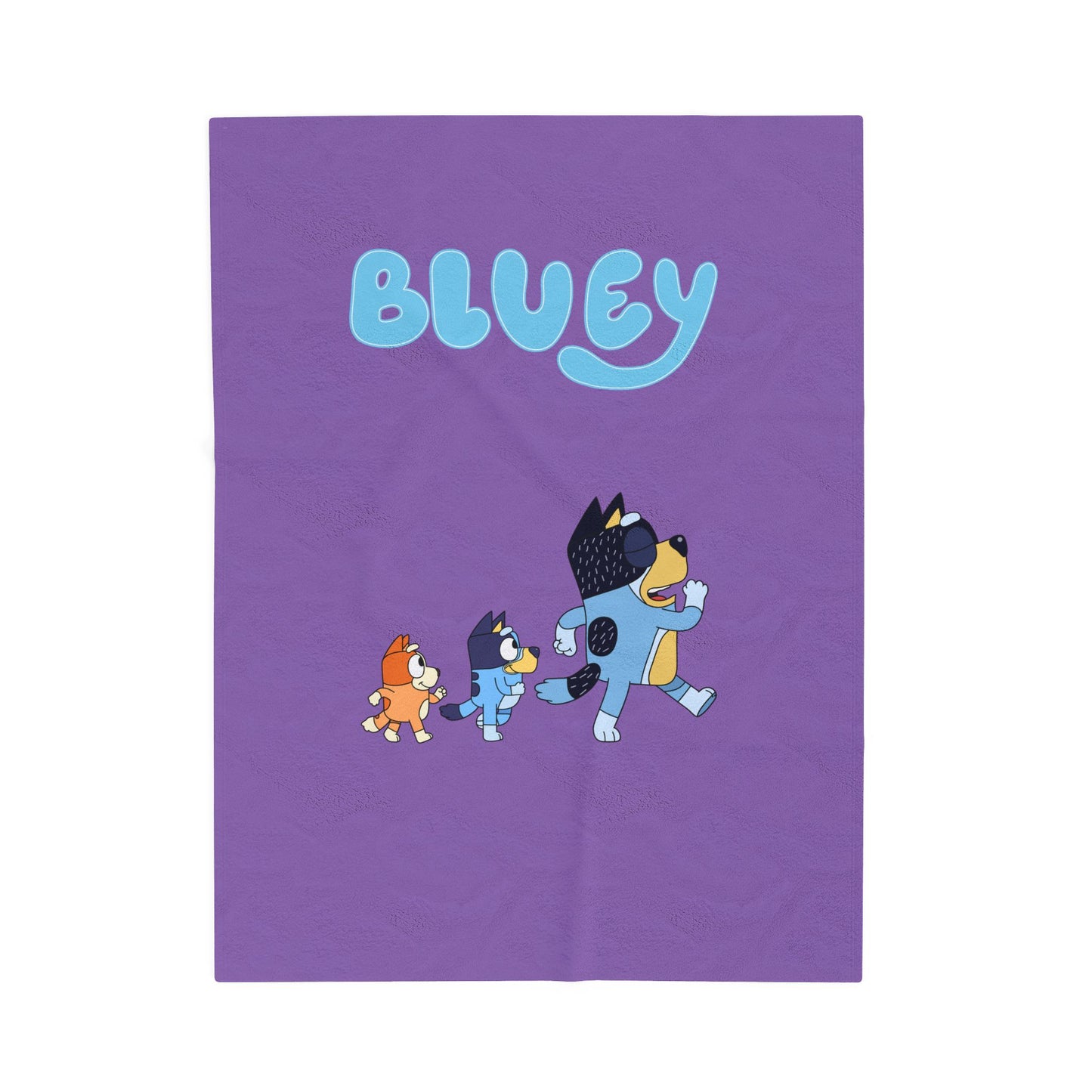 Princess Grace Bluey Velveteen Plush Blanket Cozy & Playful Kids Throw