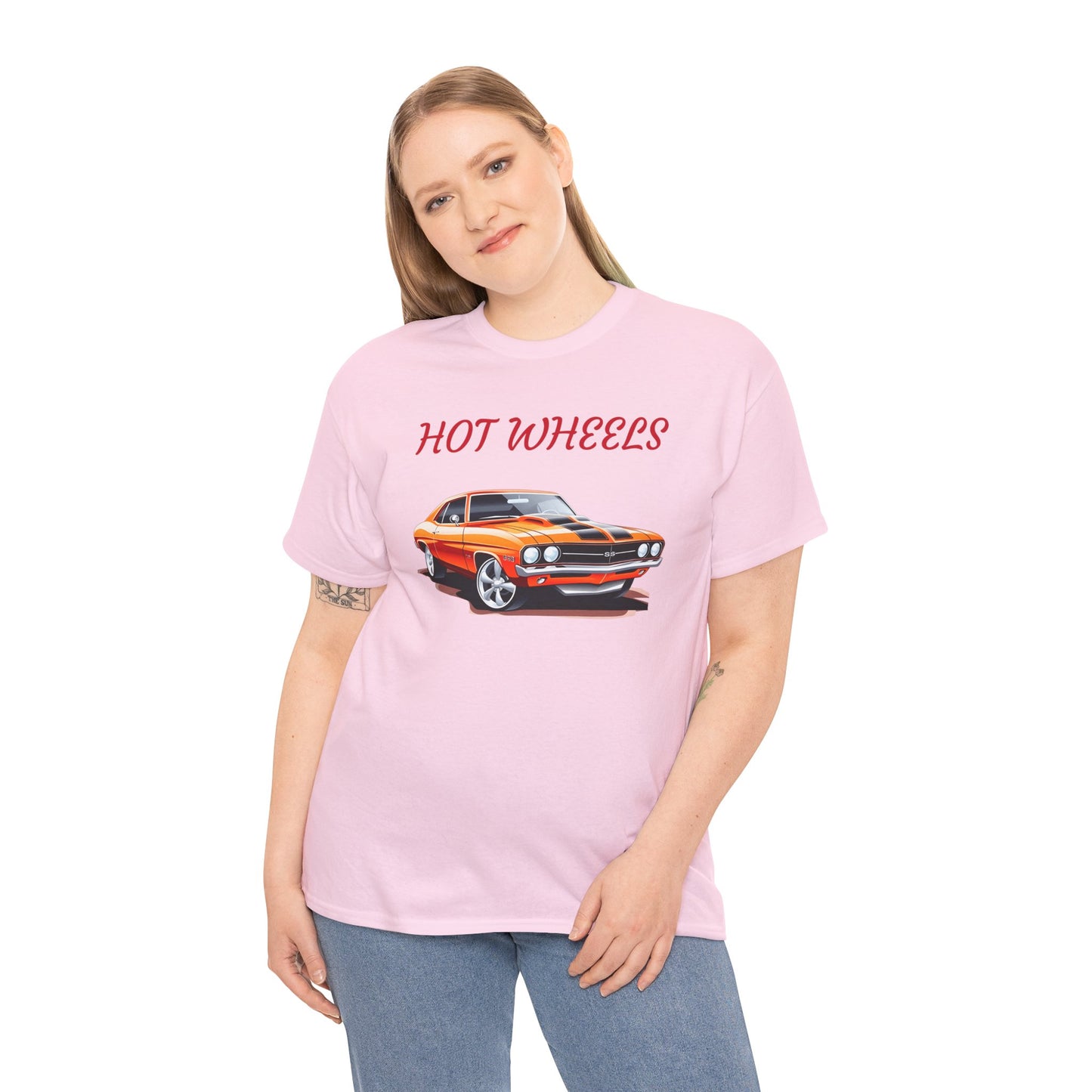 Princess Grace Retro Hot Wheels Unisex Heavy Cotton Tee Classic Car Graphic T-Shirt