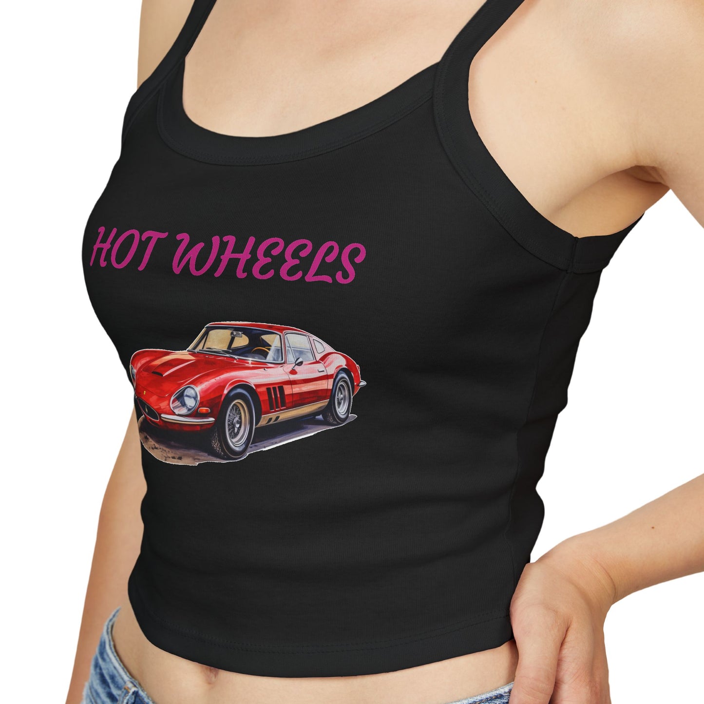 Princess Grace Hot Wheels Women's Spaghetti Strap Tank Top Retro Car Graphic Tee