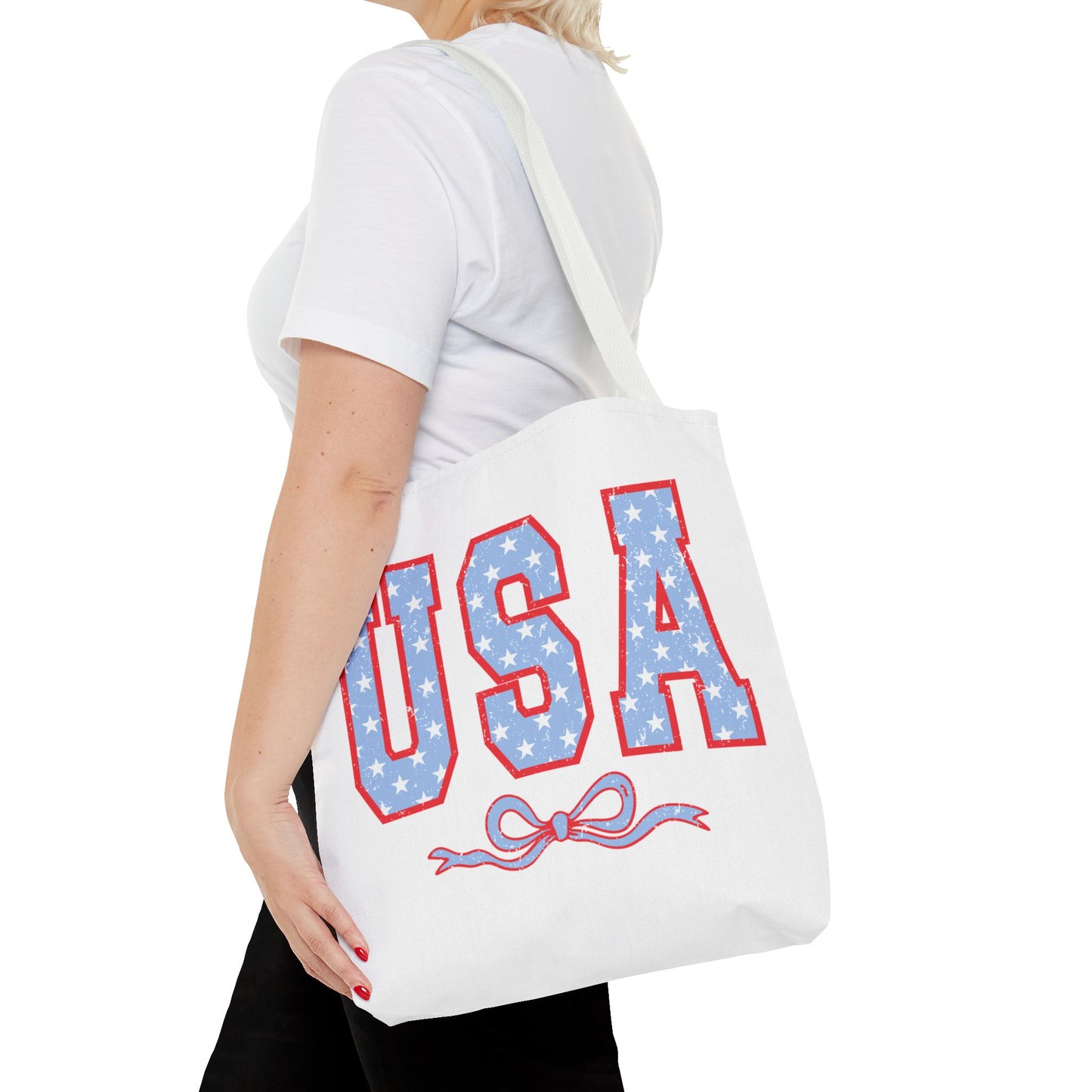Princess Grace USA Stars and Stripes Tote Bag Perfect for Independence Day Celebrations