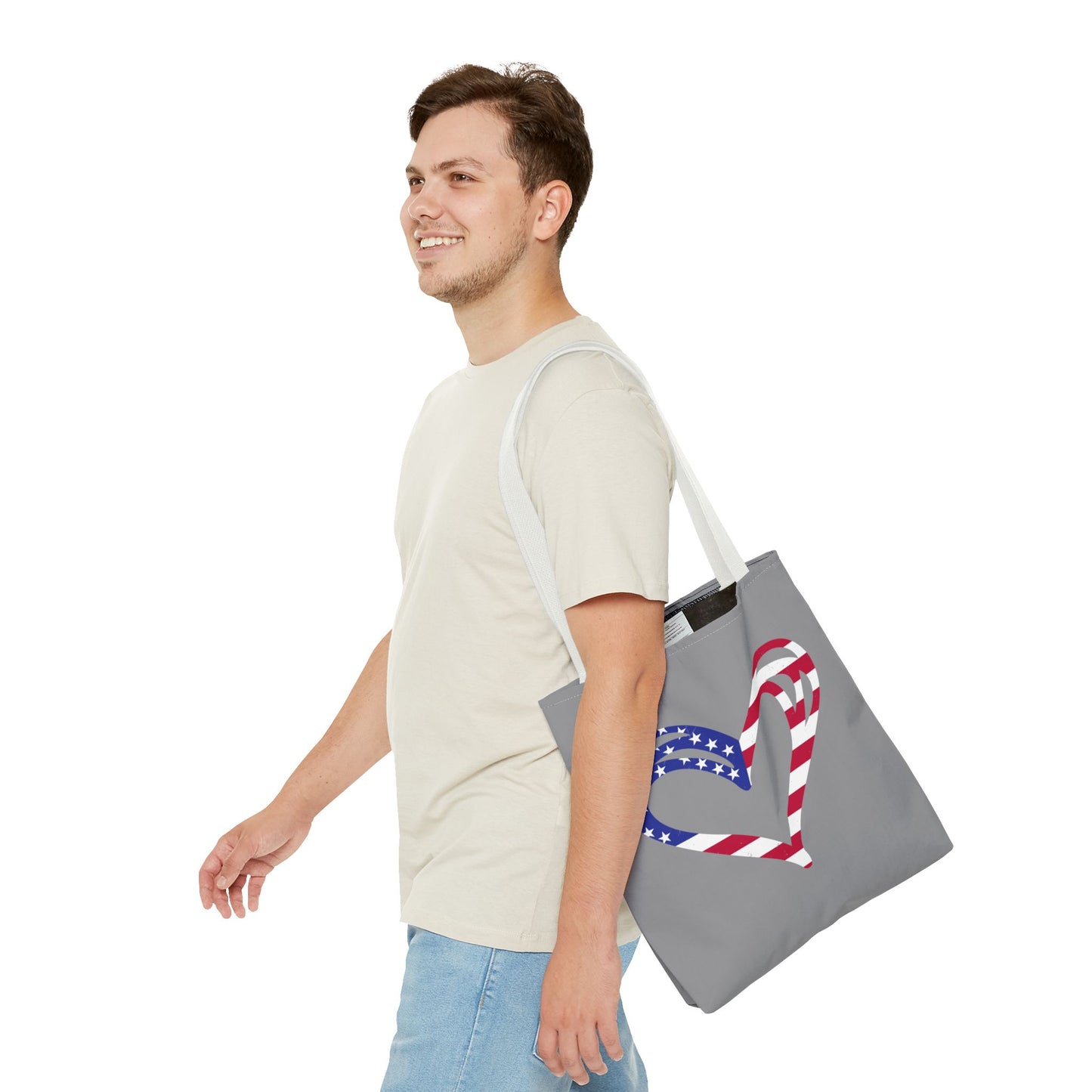 Princess Grace Patriotic Heart Tote Bag Ideal for Celebrations & Everyday Use
