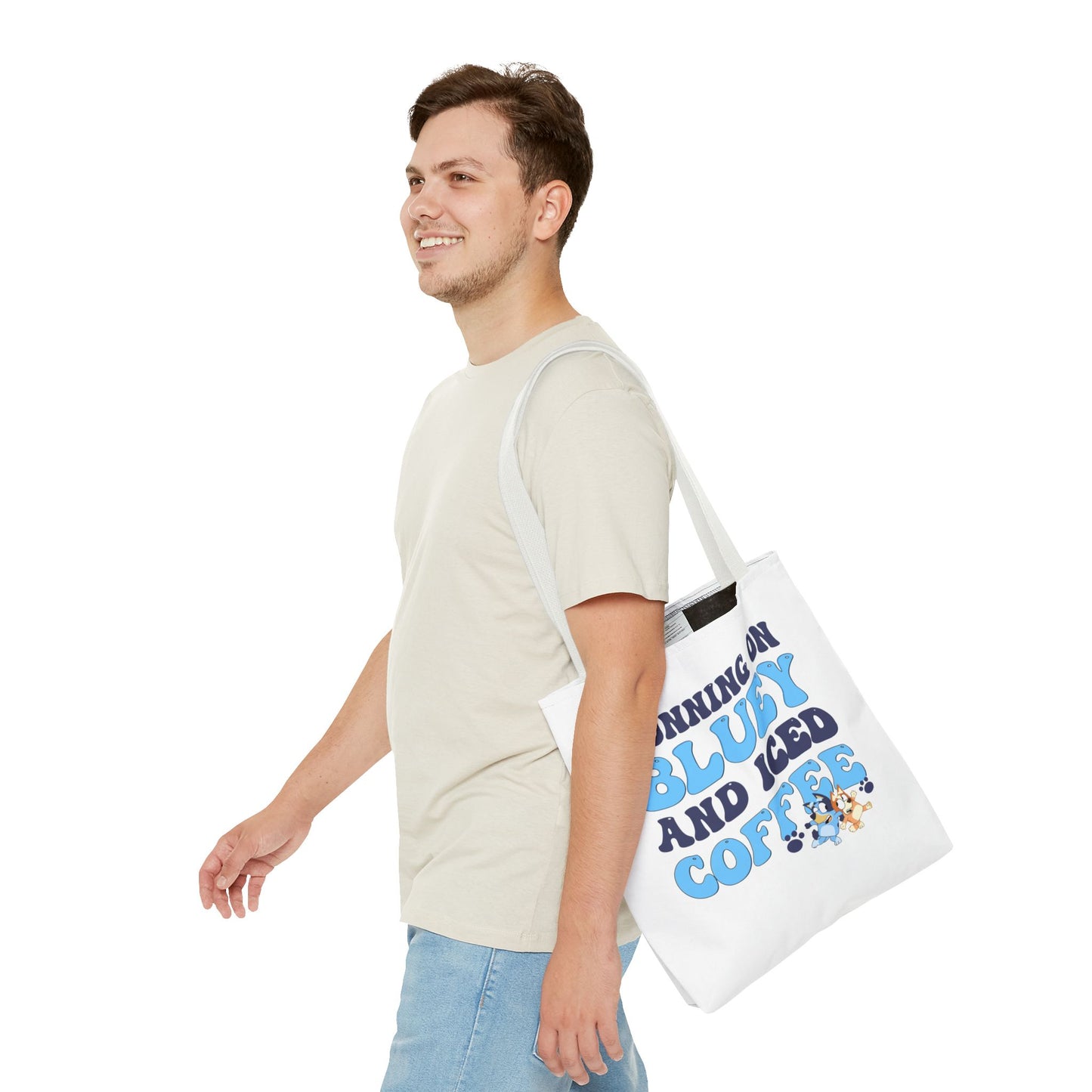 Princess Grace Running on Bluey and Iced Coffee Tote Bag