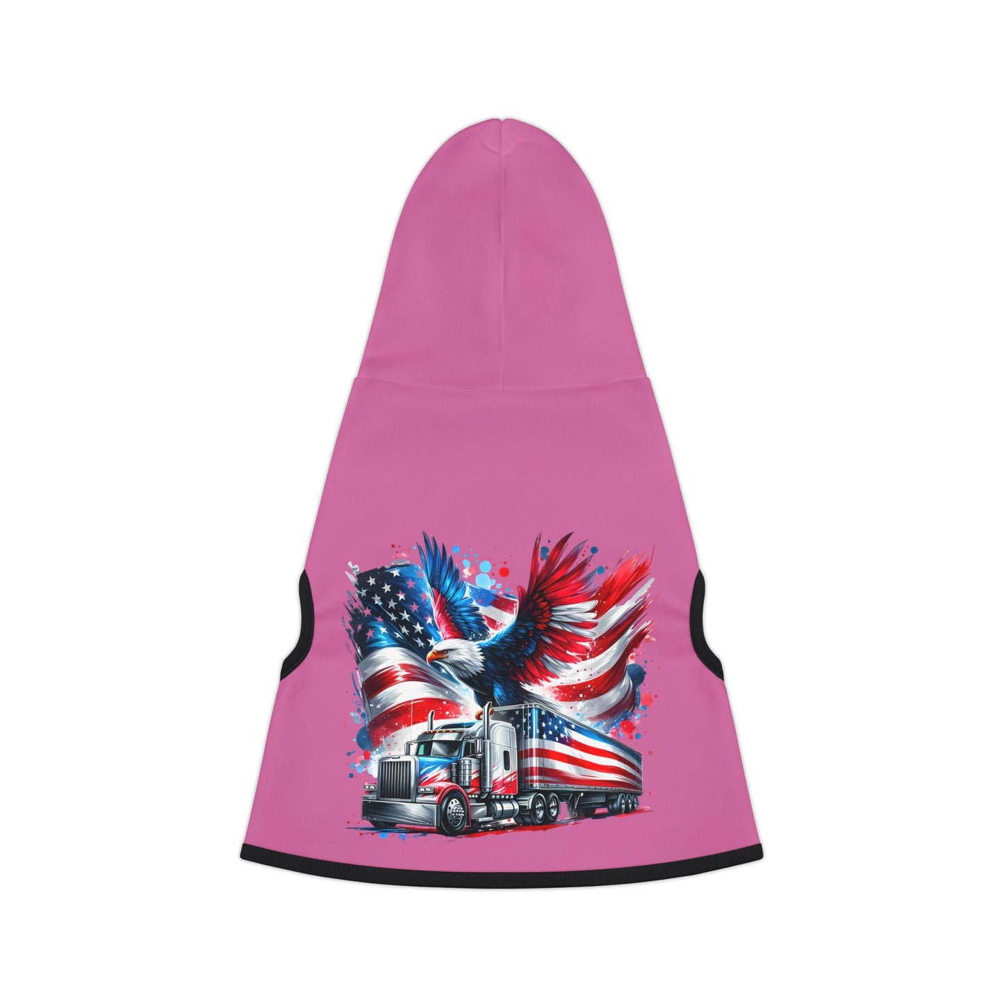 Princess Grace Patriotic Pet Hoodie American Eagle & Truck Design