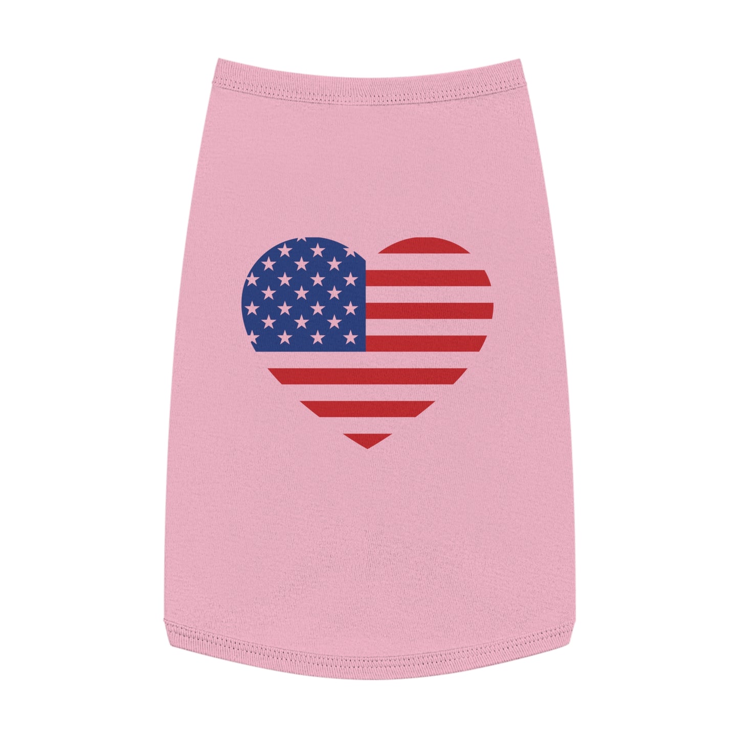 Princess Grace USA Flag Heart Pet Tank Top Patriotic Dog Apparel for Independence Day